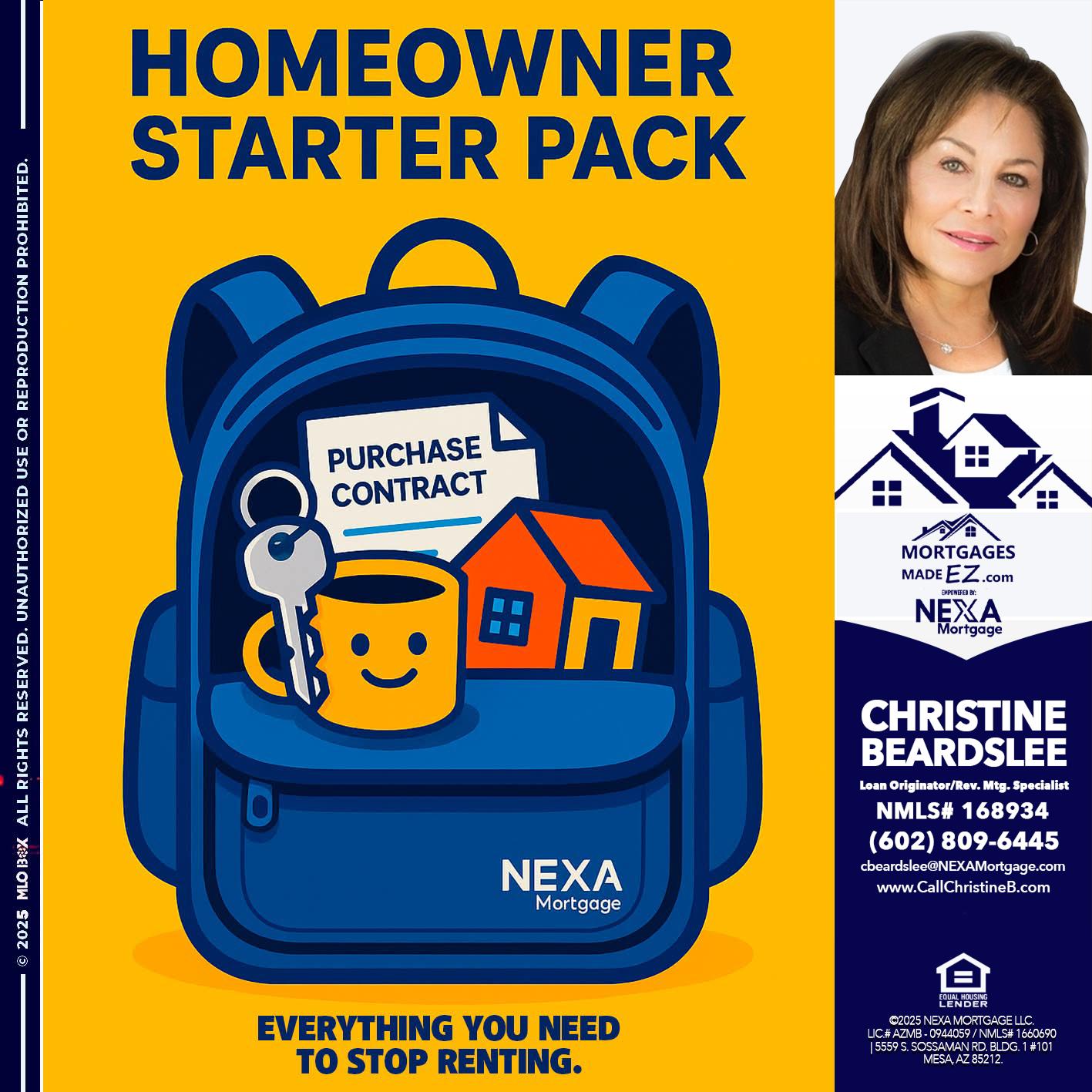NEED A HOMEOWNER PACK.. - Christine Beardslee -MLO/Executive Partner/National Recruiter/Faster/Easier/Better Rates