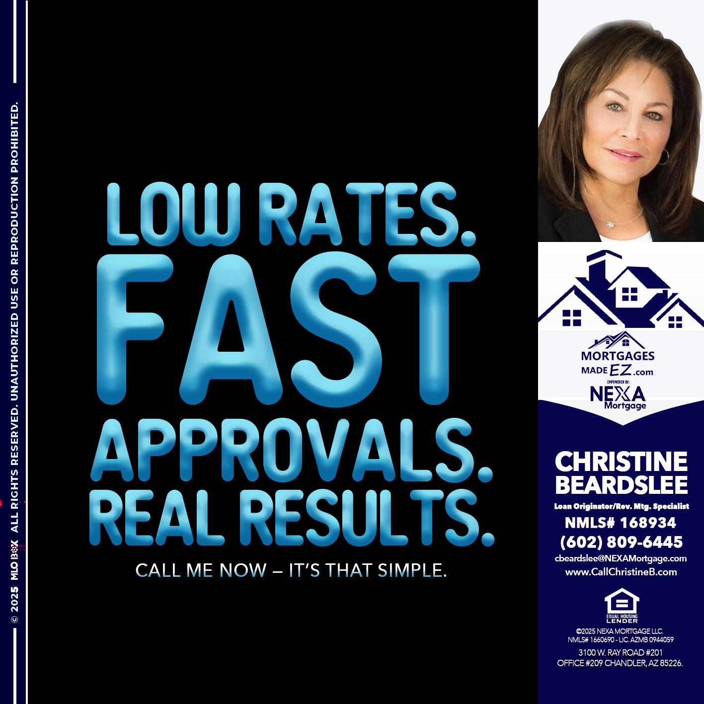 LOW RATES - Christine Beardslee -MLO/Executive Partner/National Recruiter/Faster/Easier/Better Rates