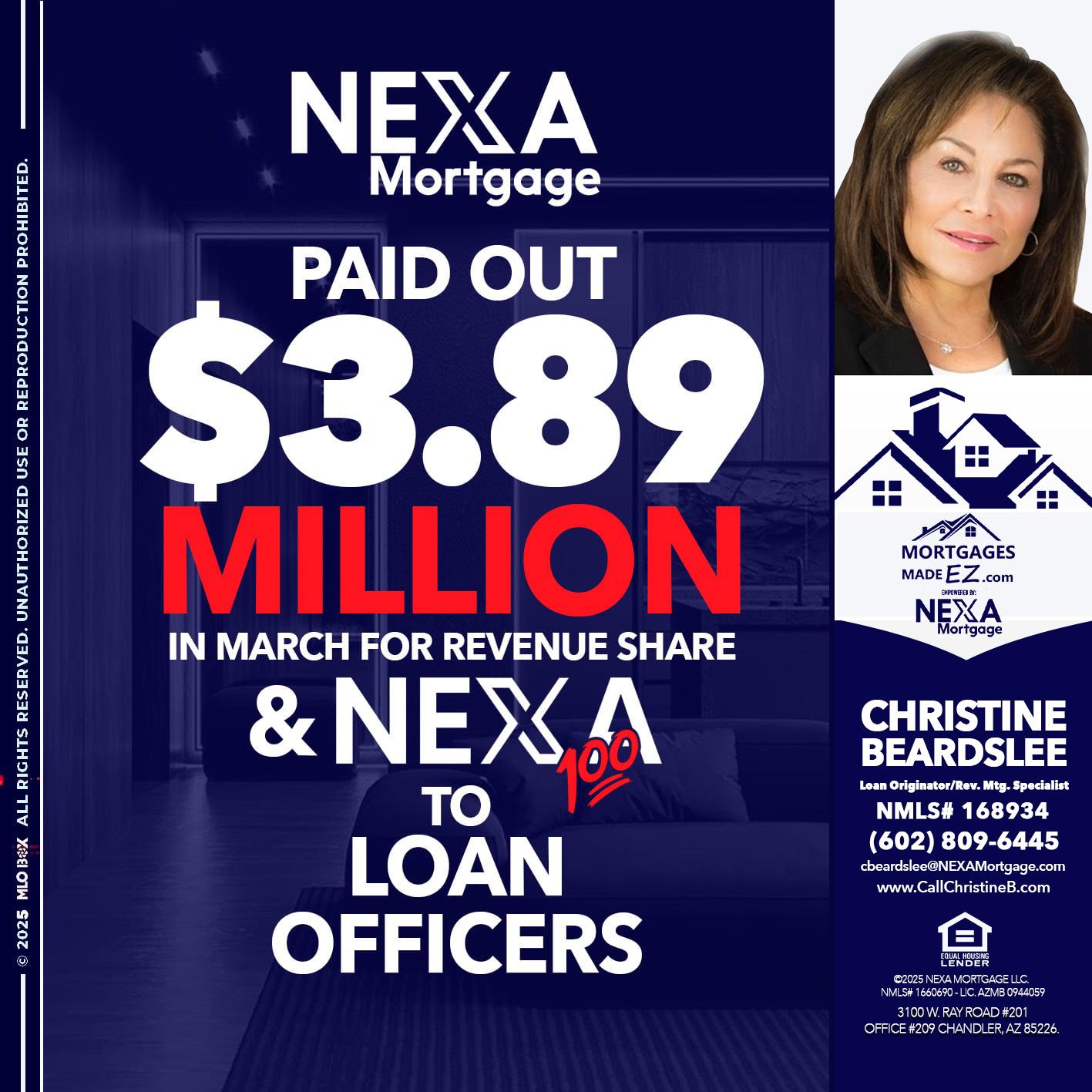 NEXA PAID OUT - Christine Beardslee -MLO/Executive Partner/National Recruiter/Faster/Easier/Better Rates
