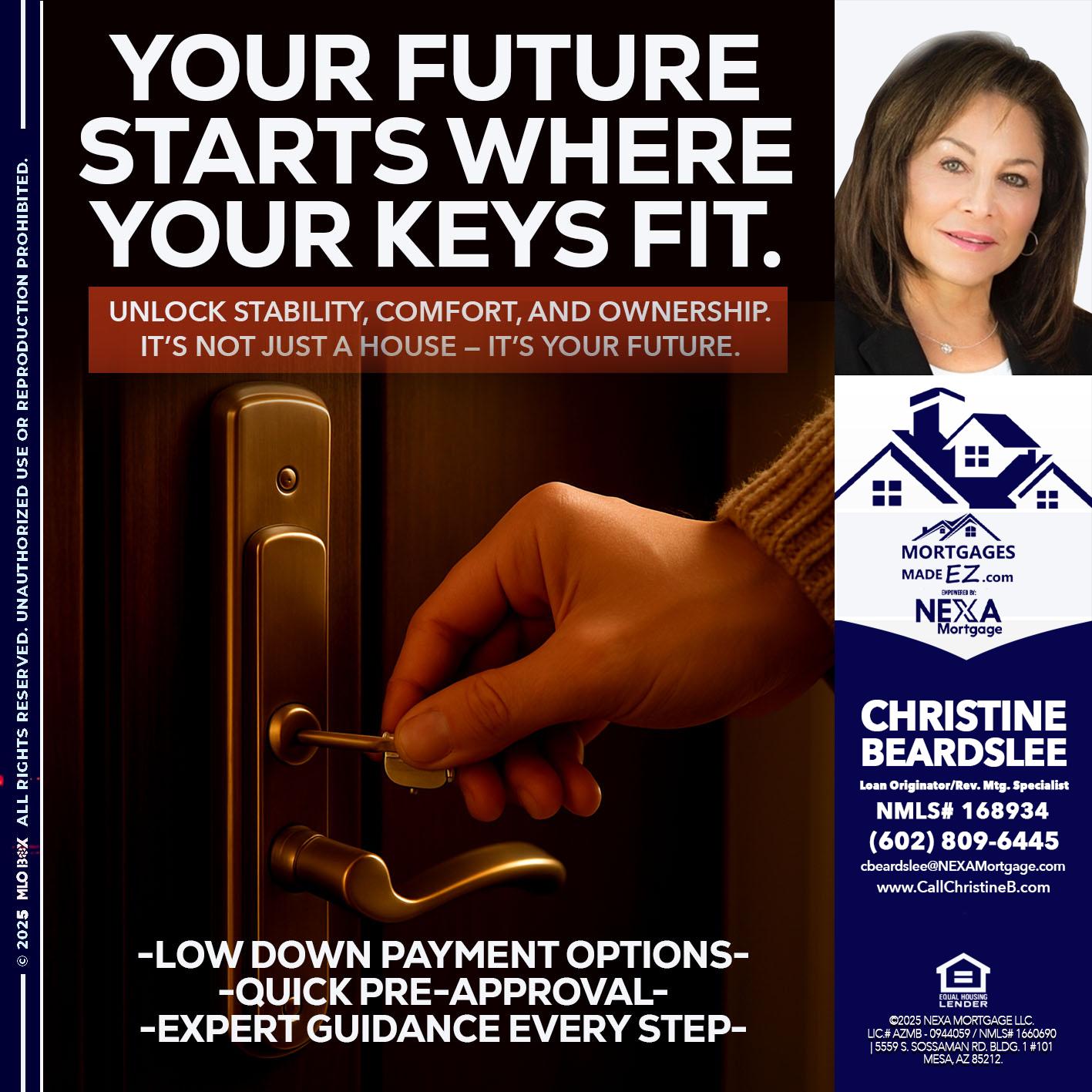 YOUR FUTURE - Christine Beardslee -MLO/Executive Partner/National Recruiter/Faster/Easier/Better Rates