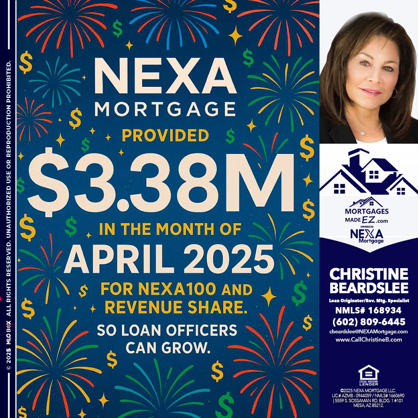 $3.38M - Christine Beardslee -MLO/Executive Partner/National Recruiter/Faster/Easier/Better Rates