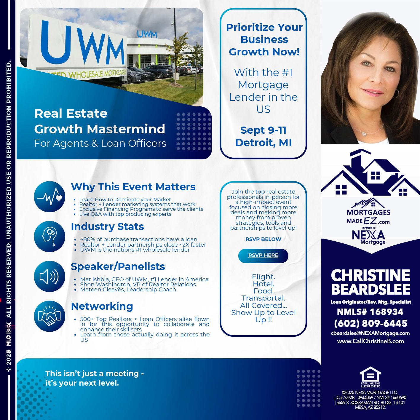 DETROIT TRIP - Christine Beardslee -MLO/Executive Partner/National Recruiter/Faster/Easier/Better Rates