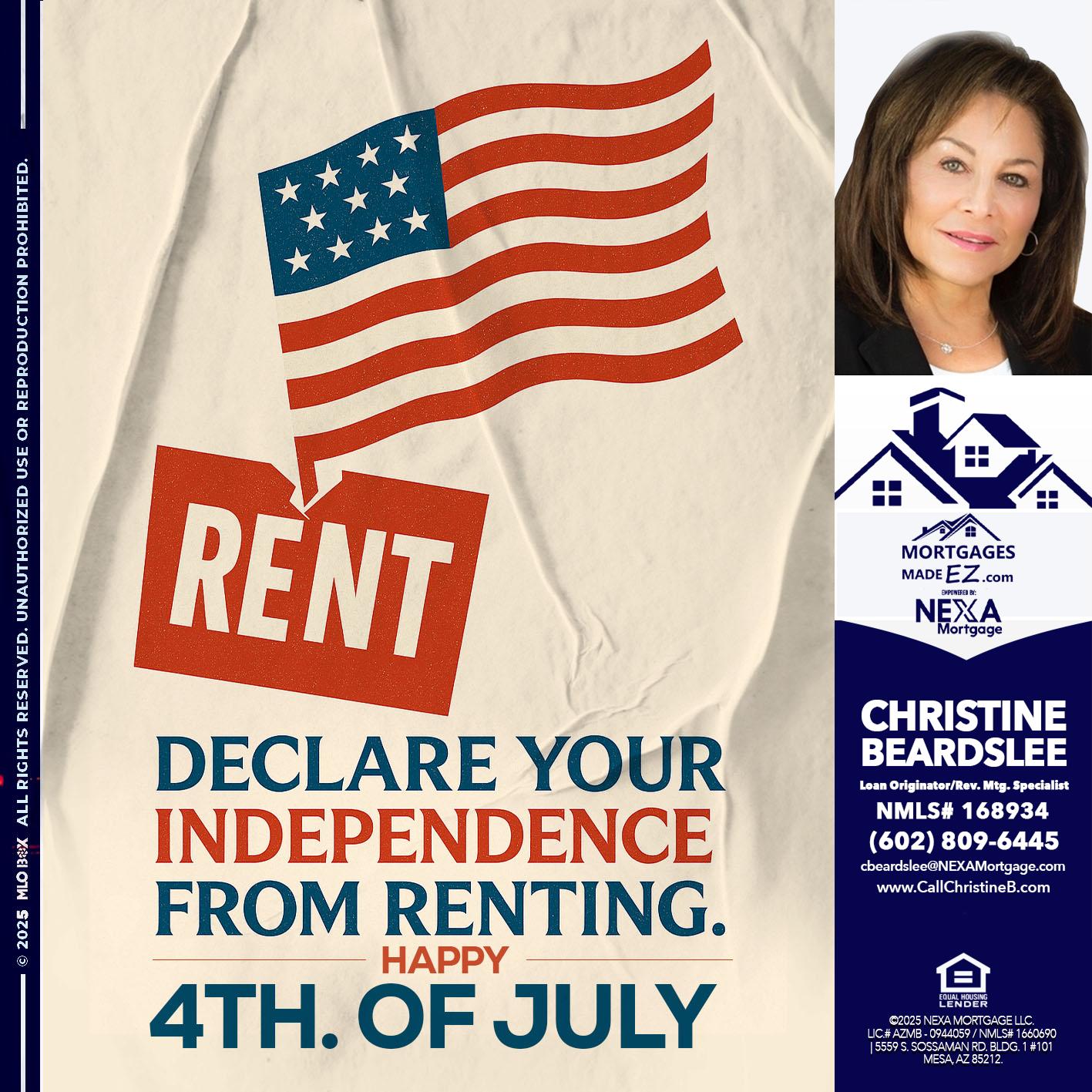DECLARE YOUR INDEPENDENCE - Christine Beardslee -MLO/Executive Partner/National Recruiter/Faster/Easier/Better Rates