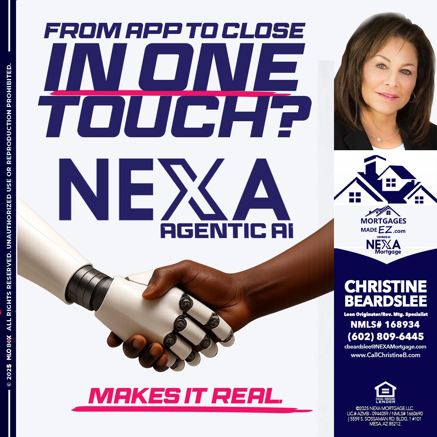 IN ONE TOUCH - Christine Beardslee -MLO/Executive Partner/National Recruiter/Faster/Easier/Better Rates