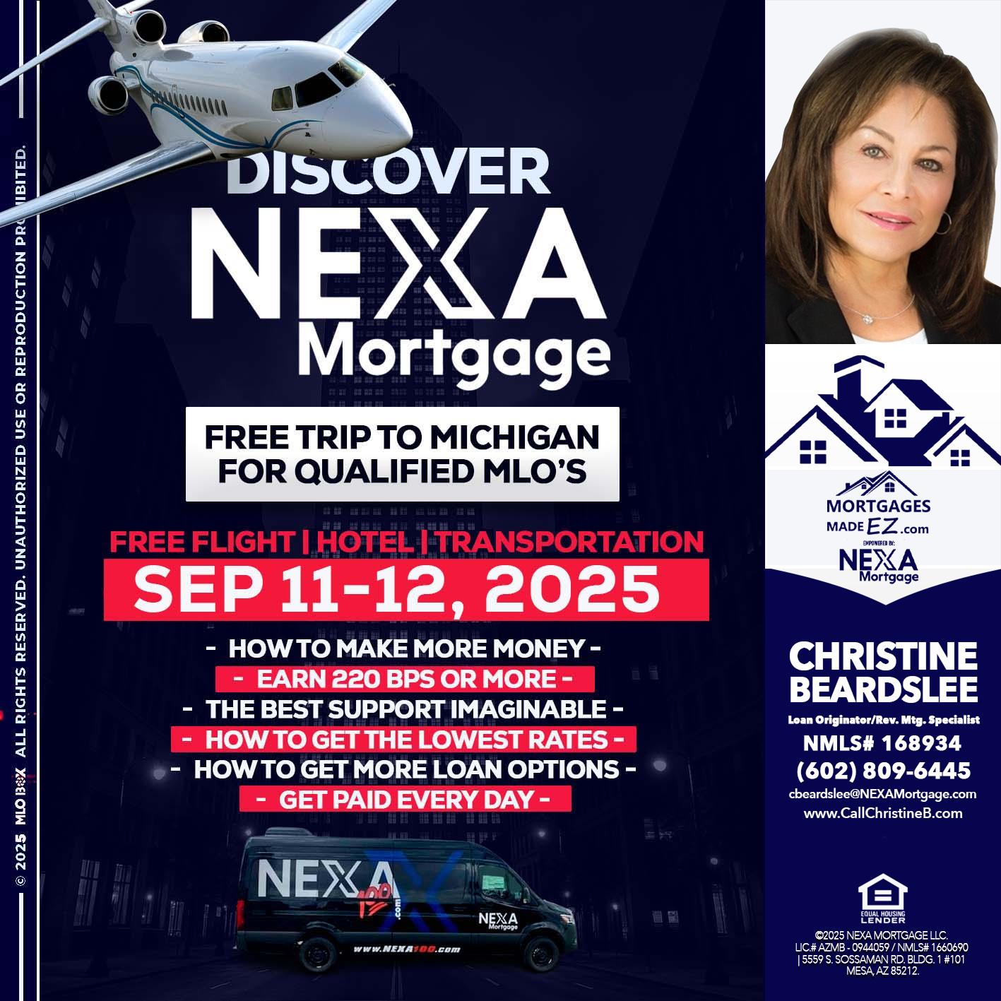 DISCOVER NEXA MORTGAGE - Christine Beardslee -MLO/Executive Partner/National Recruiter/Faster/Easier/Better Rates