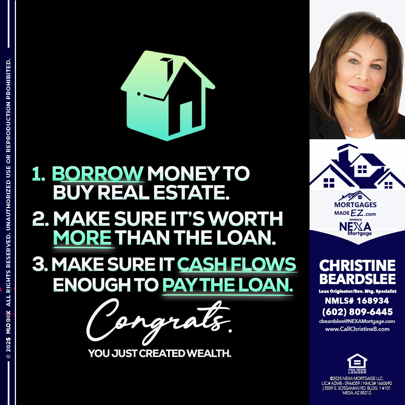 BORROW MONEY - Christine Beardslee -MLO/Executive Partner/National Recruiter/Faster/Easier/Better Rates