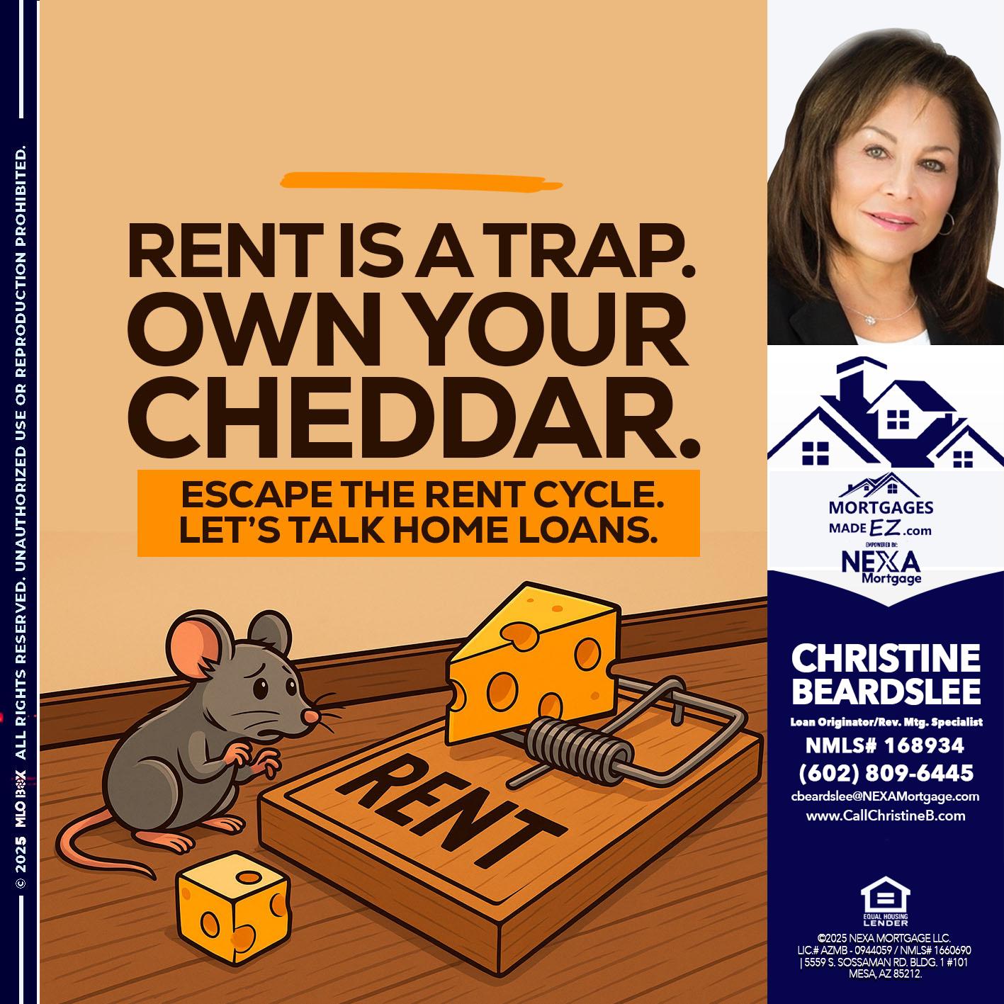 RENT IS TRAP - Christine Beardslee -MLO/Executive Partner/National Recruiter/Faster/Easier/Better Rates