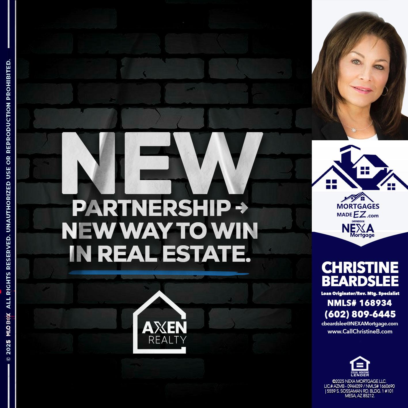 new partnership - Christine Beardslee -MLO/Executive Partner/National Recruiter/Faster/Easier/Better Rates