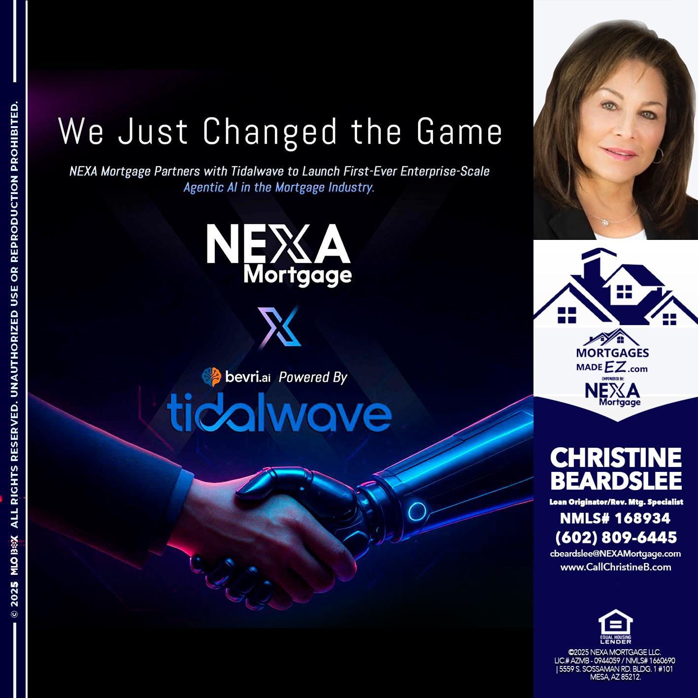 we just change - Christine Beardslee -MLO/Executive Partner/National Recruiter/Faster/Easier/Better Rates