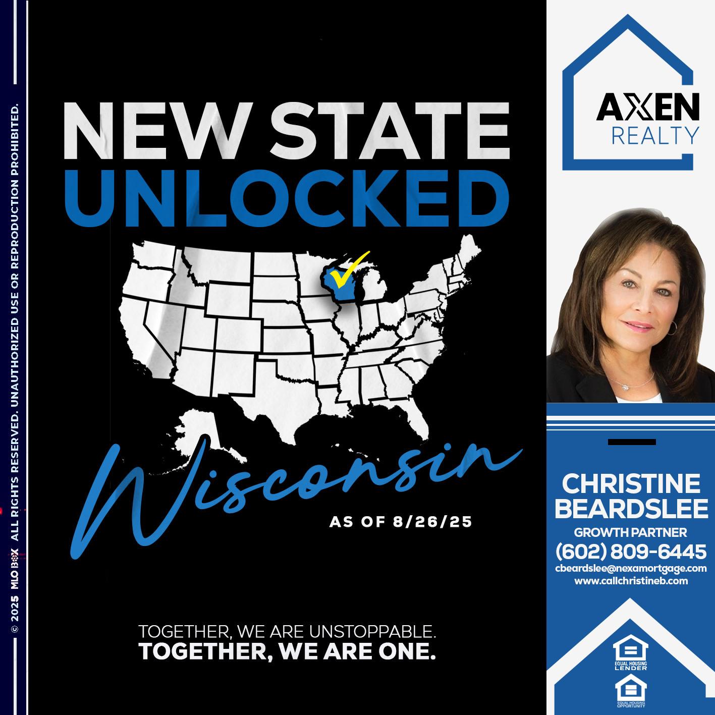 WISCONSIN - Christine Beardslee -MLO/Executive Partner/National Recruiter/Faster/Easier/Better Rates