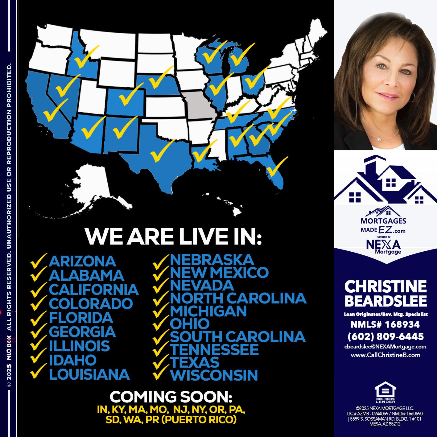 New Mexico live - Christine Beardslee -MLO/Executive Partner/National Recruiter/Faster/Easier/Better Rates