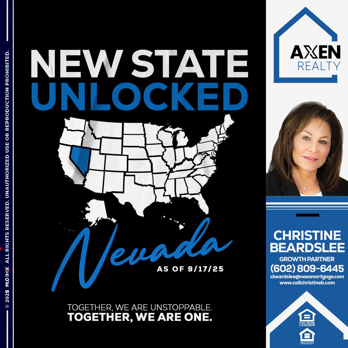 NEVADA - Christine Beardslee -MLO/Executive Partner/National Recruiter/Faster/Easier/Better Rates