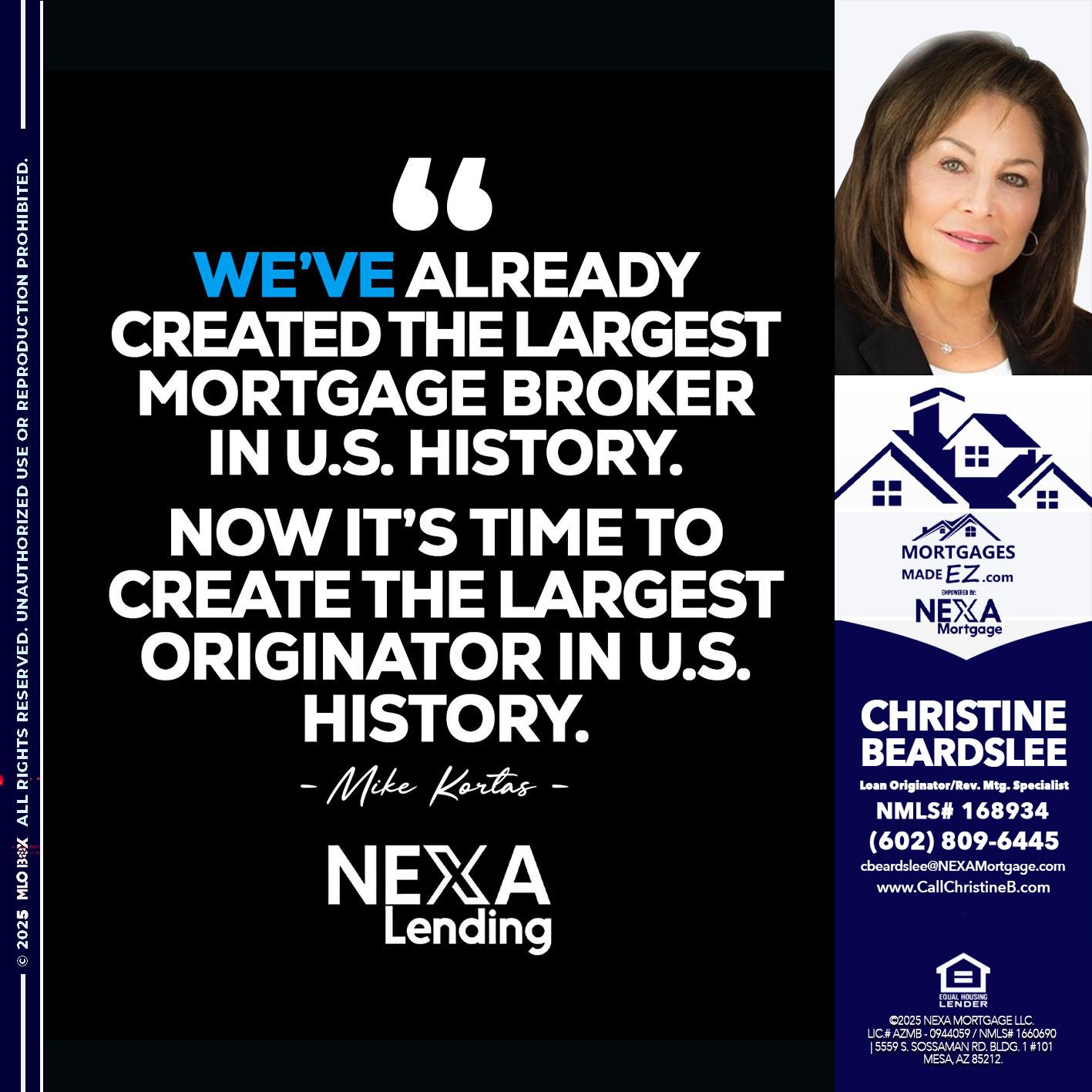 MIKE KORTAS - Christine Beardslee -MLO/Executive Partner/National Recruiter/Faster/Easier/Better Rates