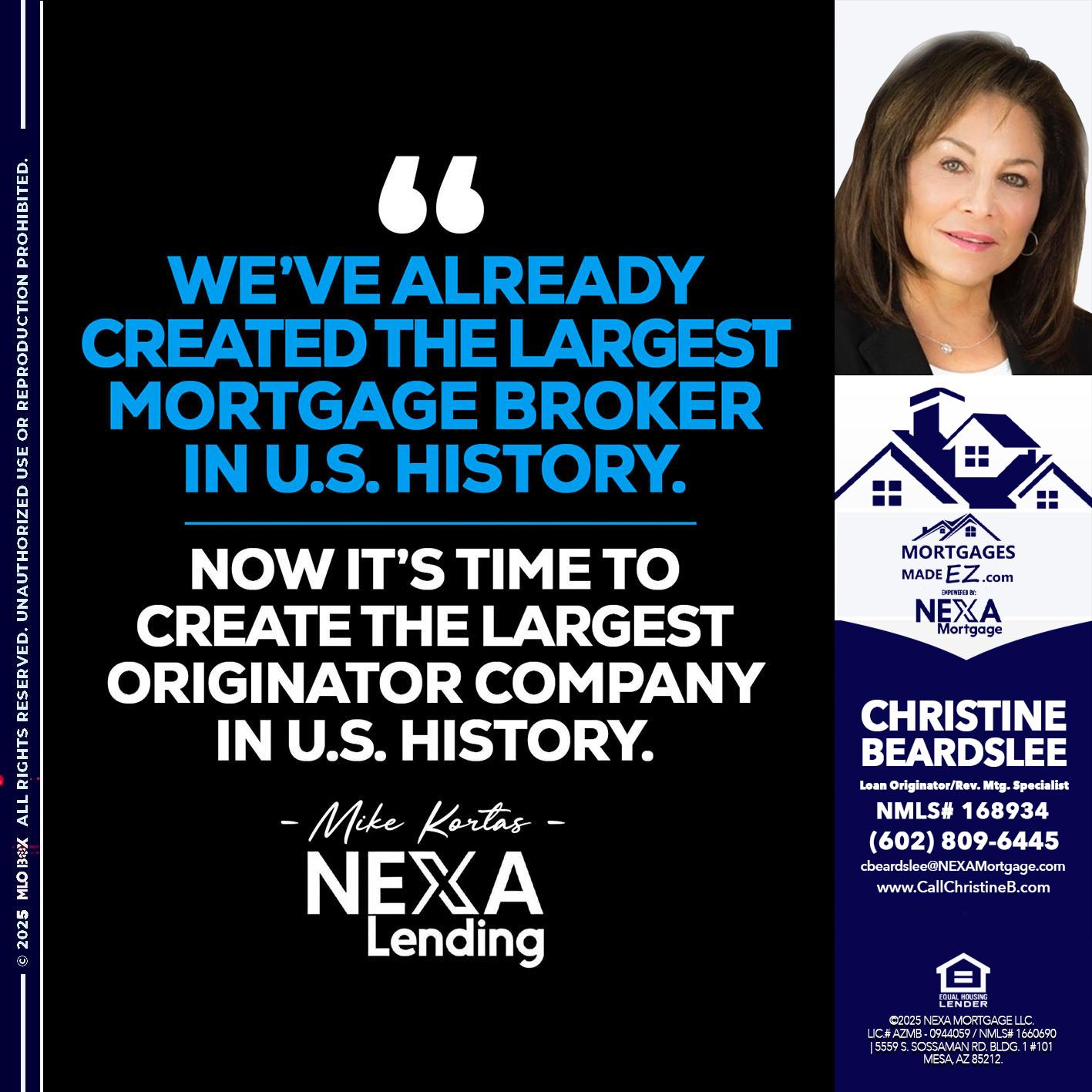 weve already - Christine Beardslee -MLO/Executive Partner/National Recruiter/Faster/Easier/Better Rates