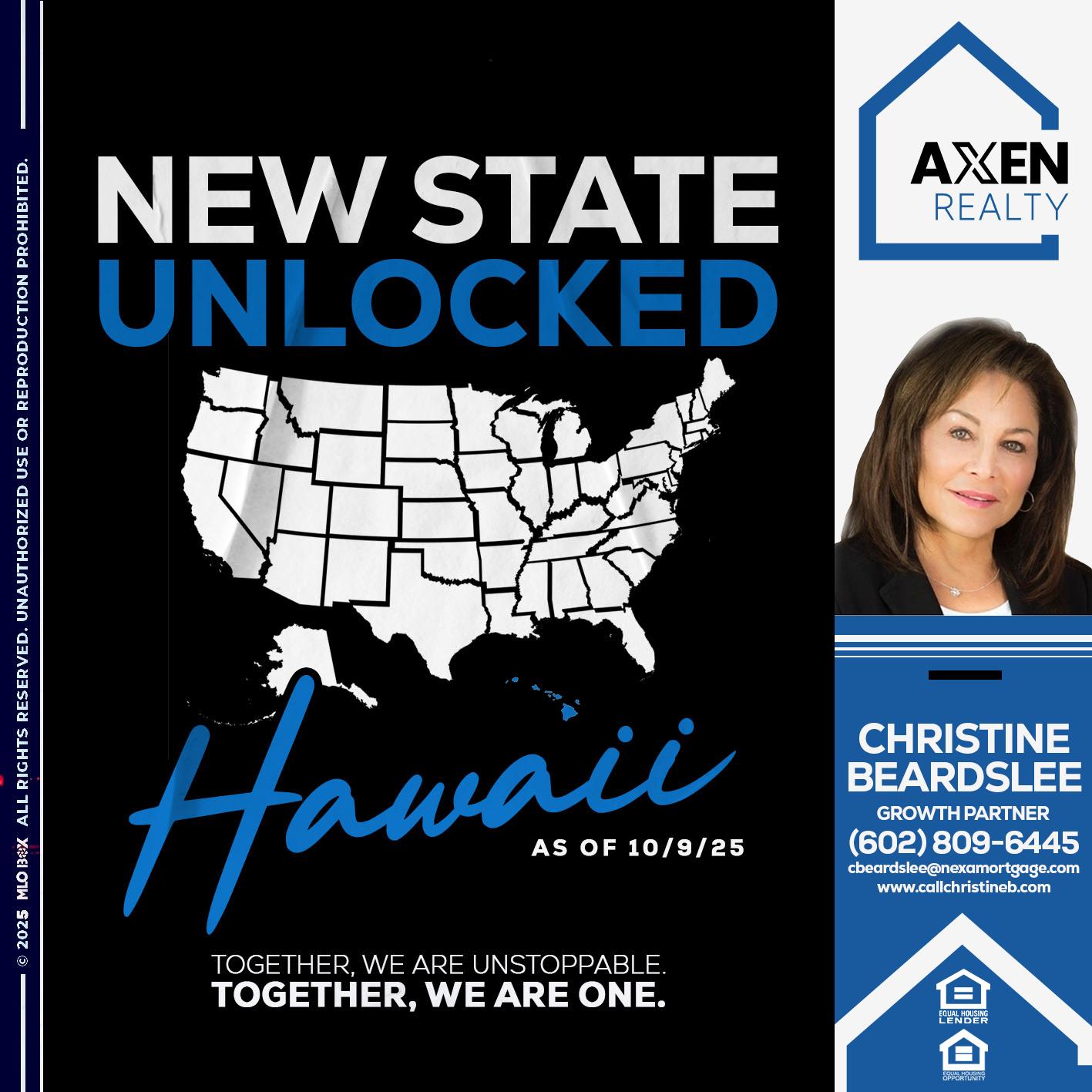 HAWAII UNLOCKED - Christine Beardslee -MLO/Executive Partner/National Recruiter/Faster/Easier/Better Rates