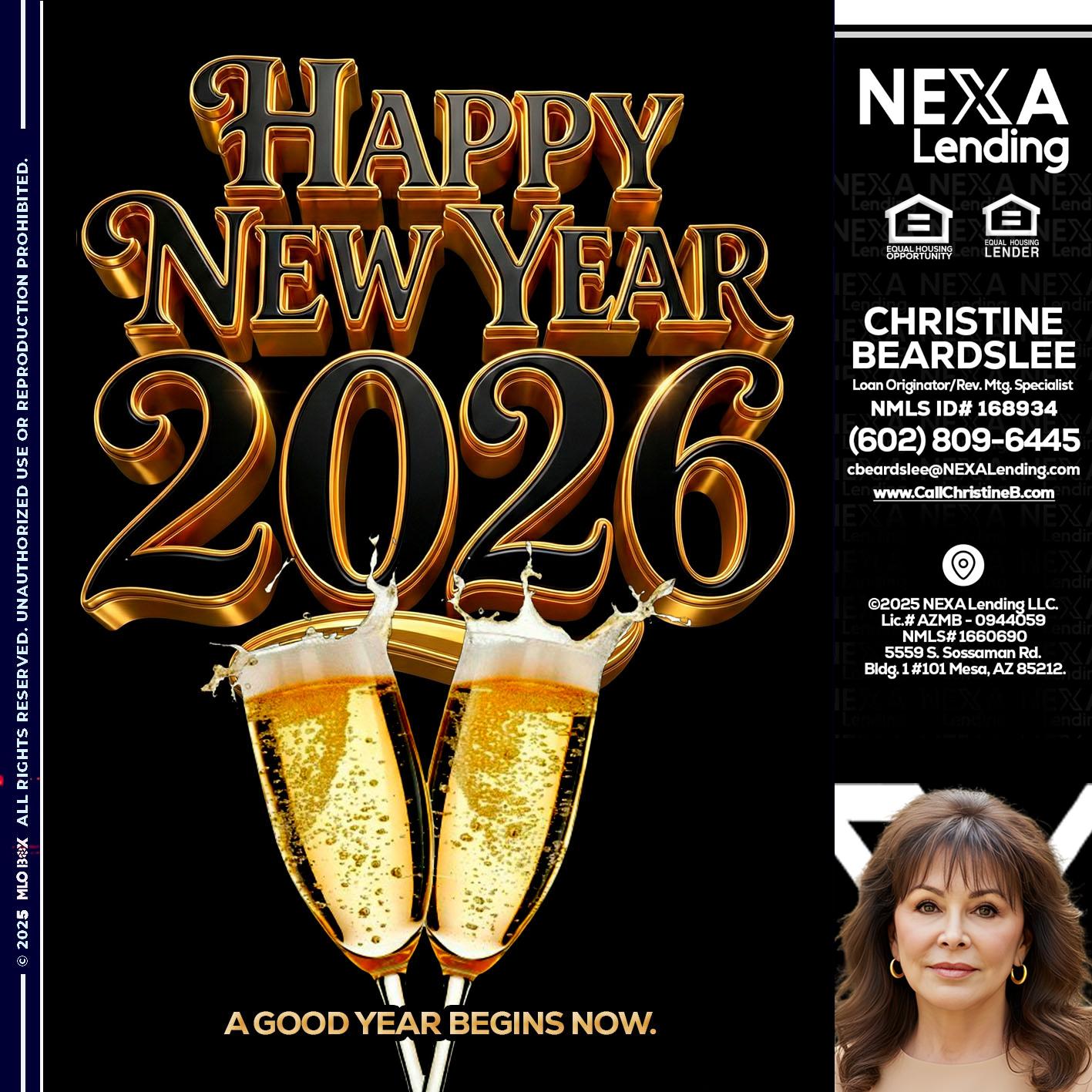 happy new year 2026 - Christine Beardslee -MLO/Executive Partner/National Recruiter/Faster/Easier/Better Rates