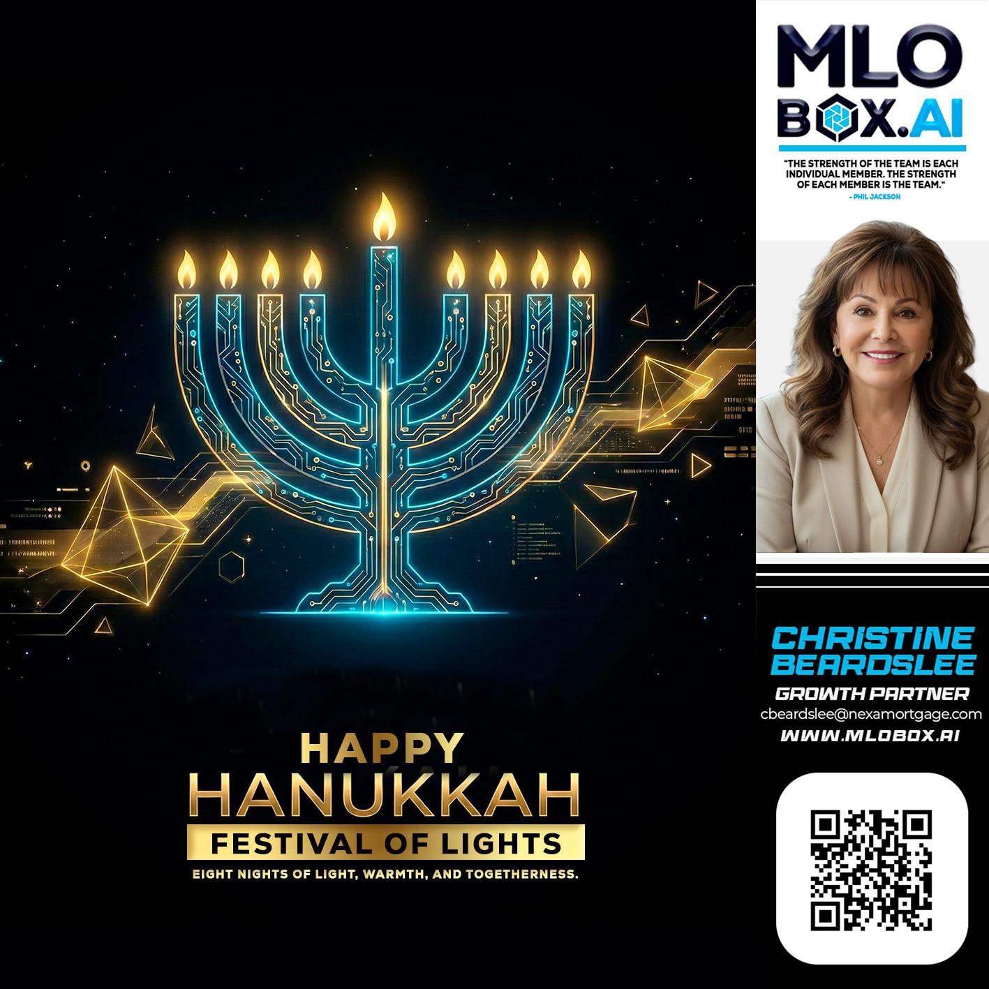 happy Hanukkah - Christine Beardslee -MLO/Executive Partner/National Recruiter/Faster/Easier/Better Rates