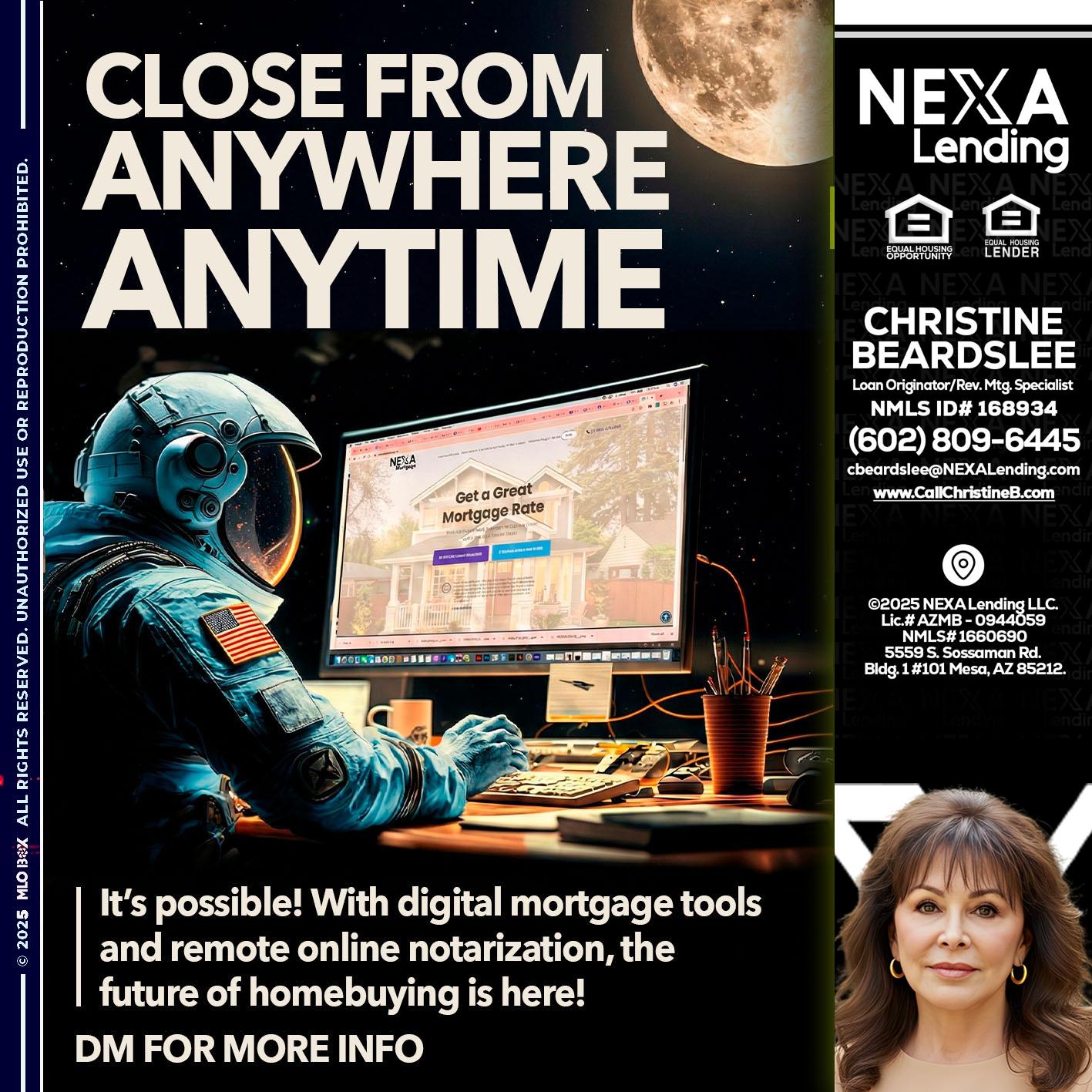 close from - Christine Beardslee -MLO/Executive Partner/National Recruiter/Faster/Easier/Better Rates