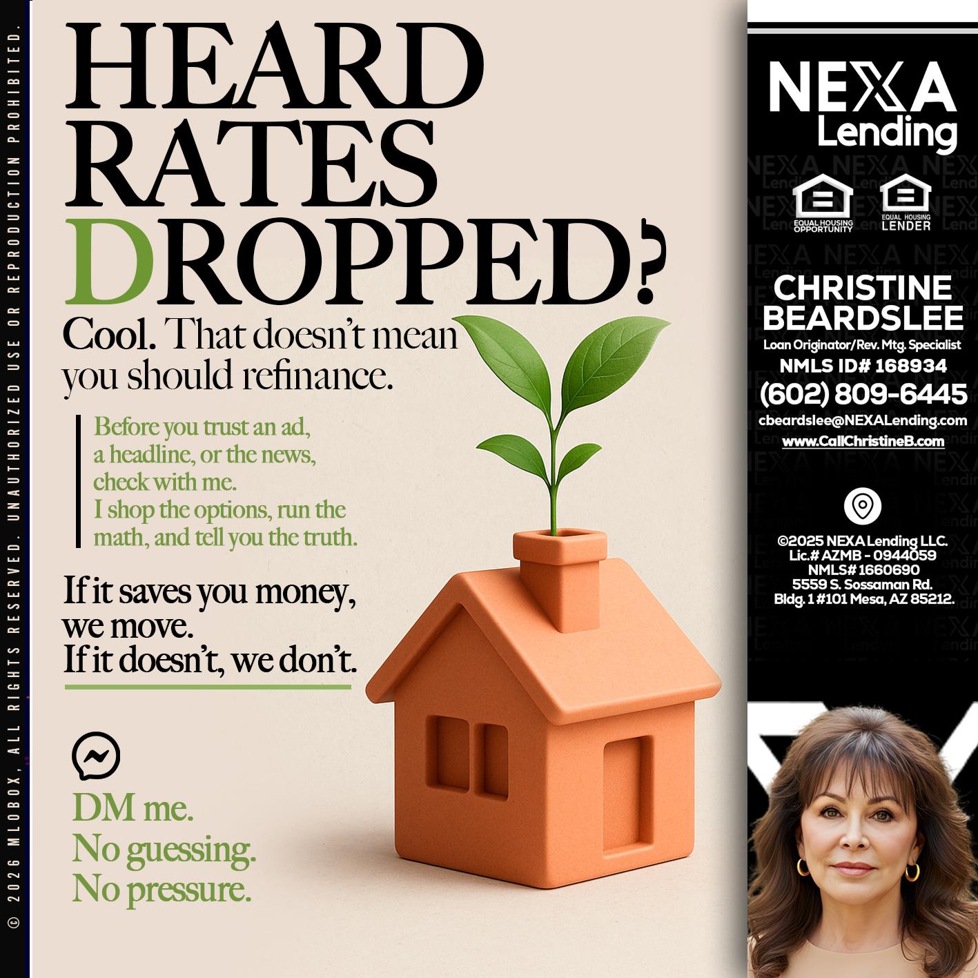 HEARD RATES - Christine Beardslee -MLO/Executive Partner/National Recruiter/Faster/Easier/Better Rates