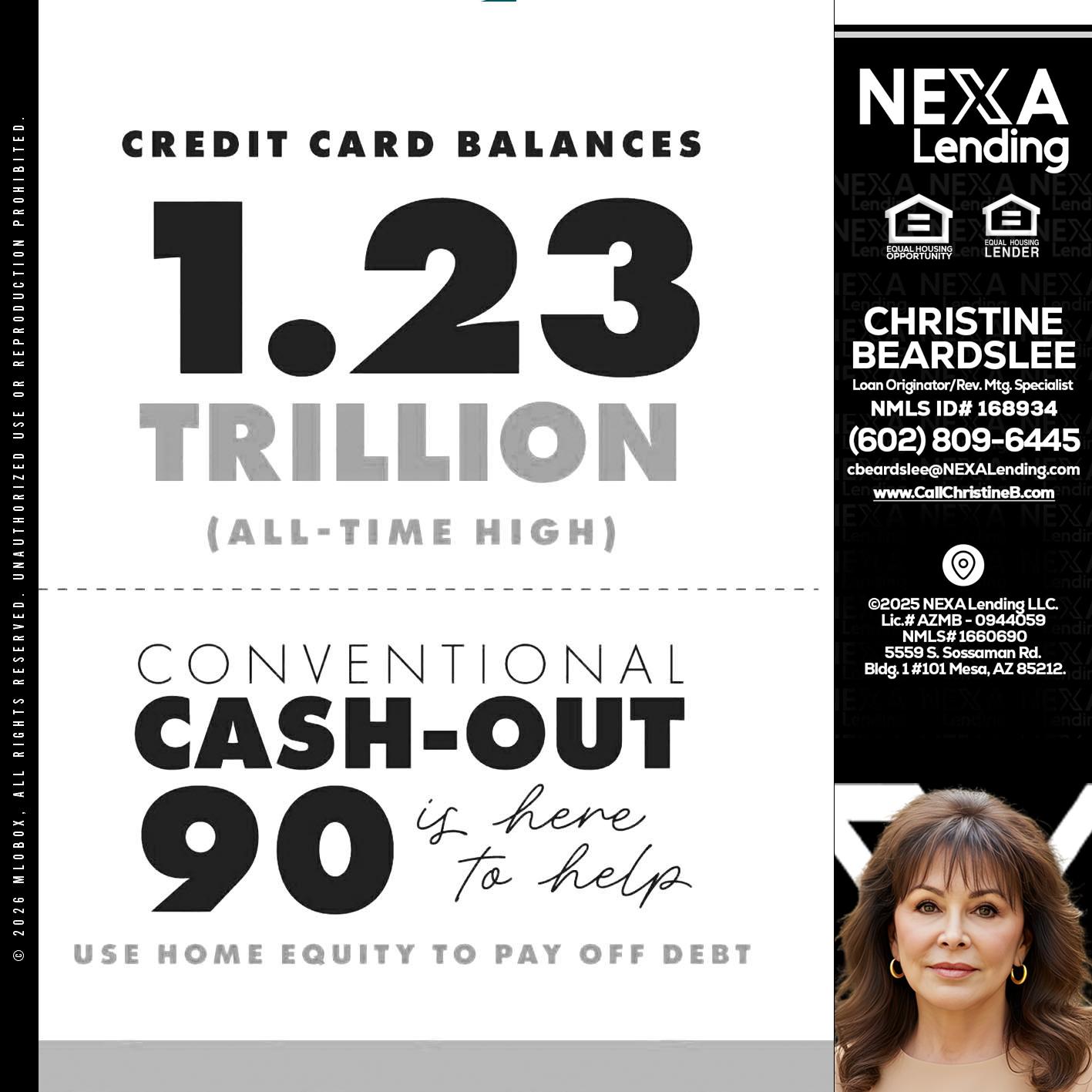 CREDIT CARD BALANCE - Christine Beardslee -MLO/Executive Partner/National Recruiter/Faster/Easier/Better Rates