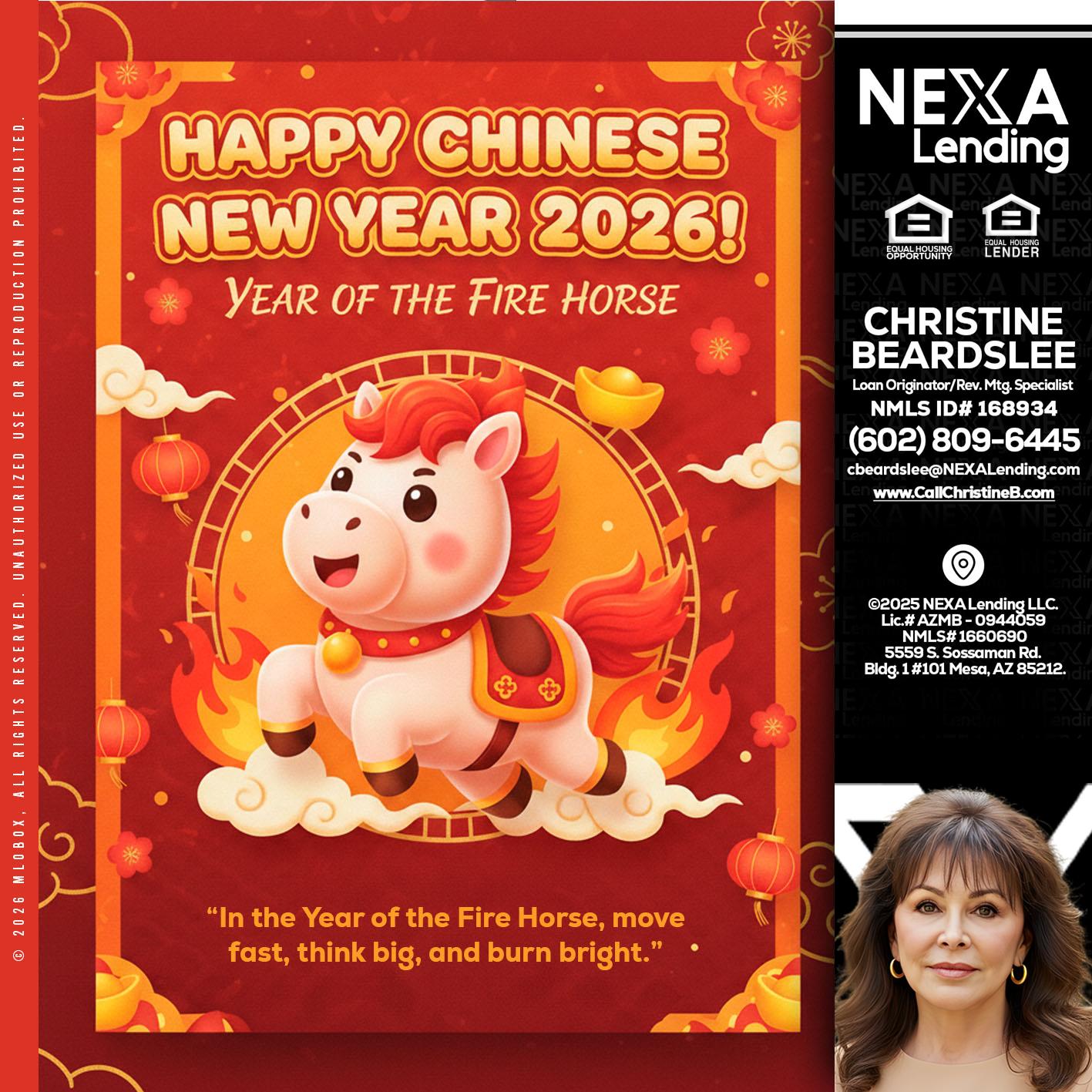 happy Chinese new year - Christine Beardslee -MLO/Executive Partner/National Recruiter/Faster/Easier/Better Rates