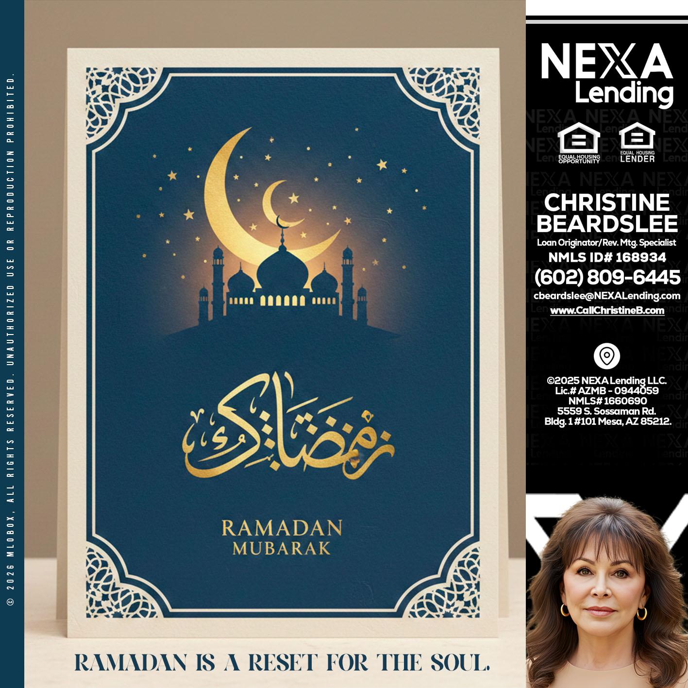 HAPPY RAMADAN - Christine Beardslee -MLO/Executive Partner/National Recruiter/Faster/Easier/Better Rates