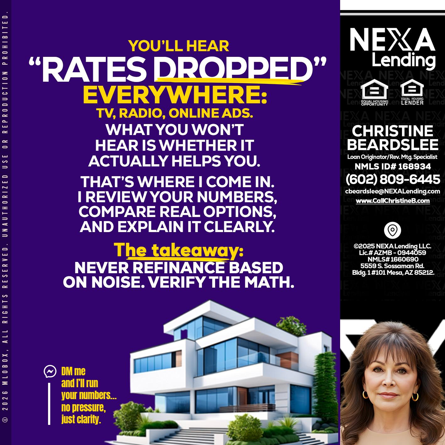 RATES DOPPED - Christine Beardslee -MLO/Executive Partner/National Recruiter/Faster/Easier/Better Rates