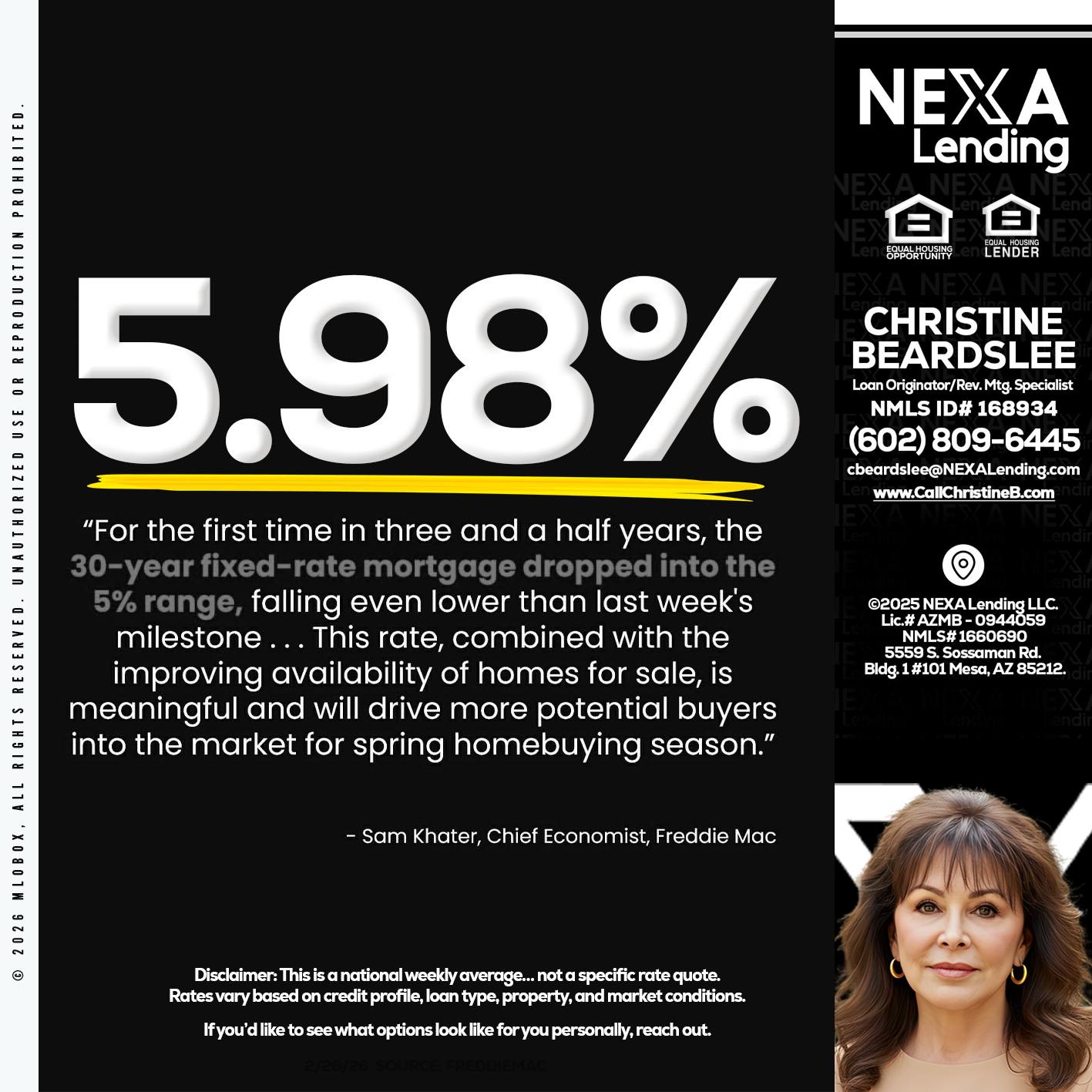 5.98% - Christine Beardslee -MLO/Executive Partner/National Recruiter/Faster/Easier/Better Rates