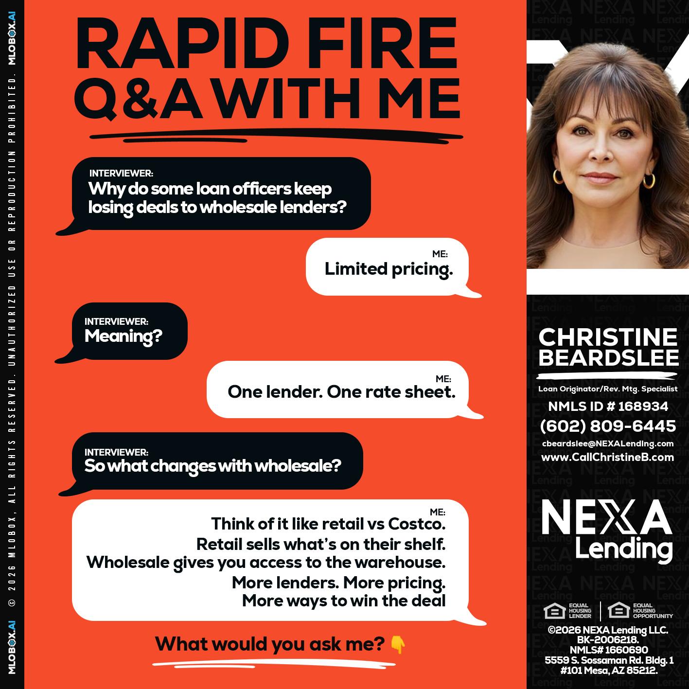 Q&A - Christine Beardslee -MLO/Executive Partner/National Recruiter/Faster/Easier/Better Rates