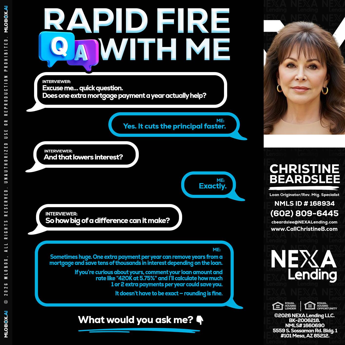 RAPID Q&A - Christine Beardslee -MLO/Executive Partner/National Recruiter/Faster/Easier/Better Rates
