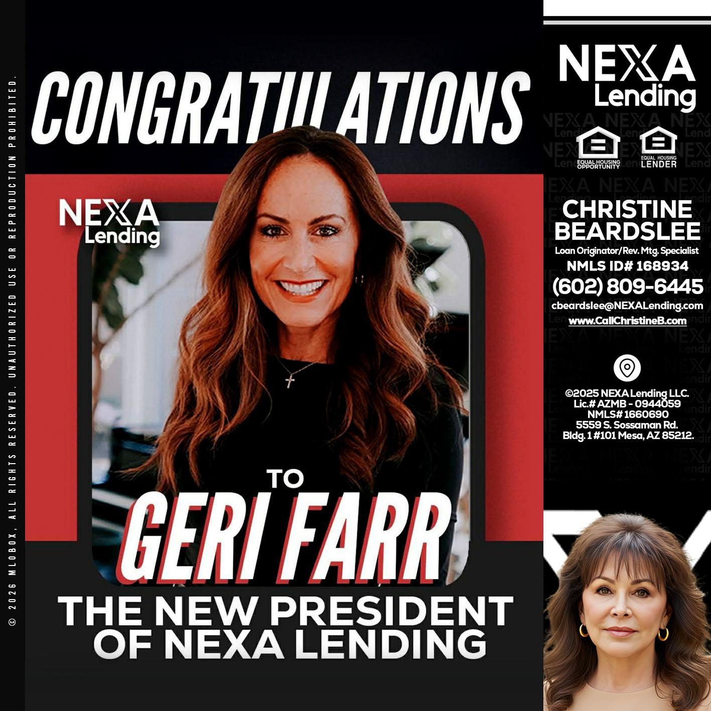 CONGRATULATIONS - Christine Beardslee -MLO/Executive Partner/National Recruiter/Faster/Easier/Better Rates