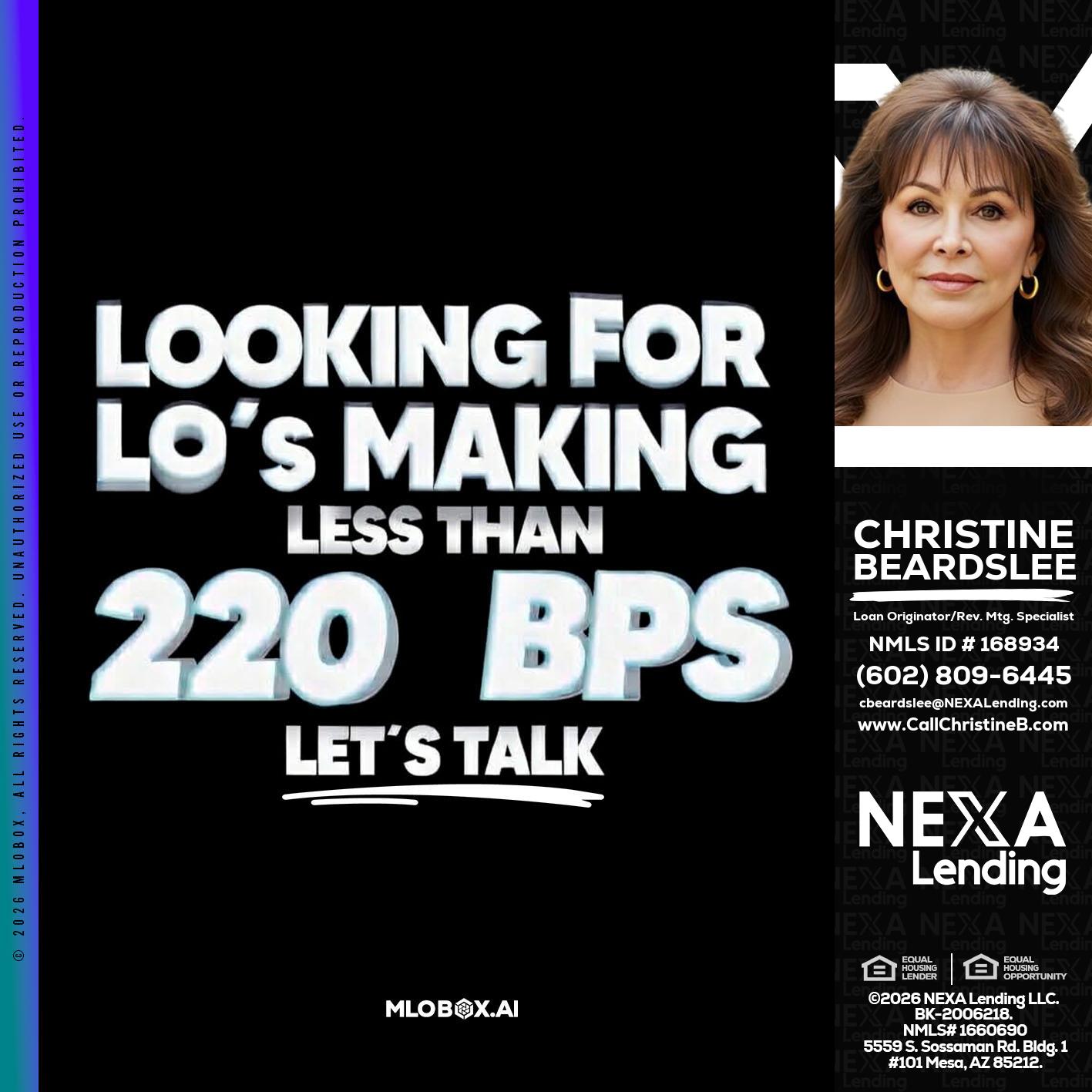 LOOKING FOR - Christine Beardslee -MLO/Executive Partner/National Recruiter/Faster/Easier/Better Rates