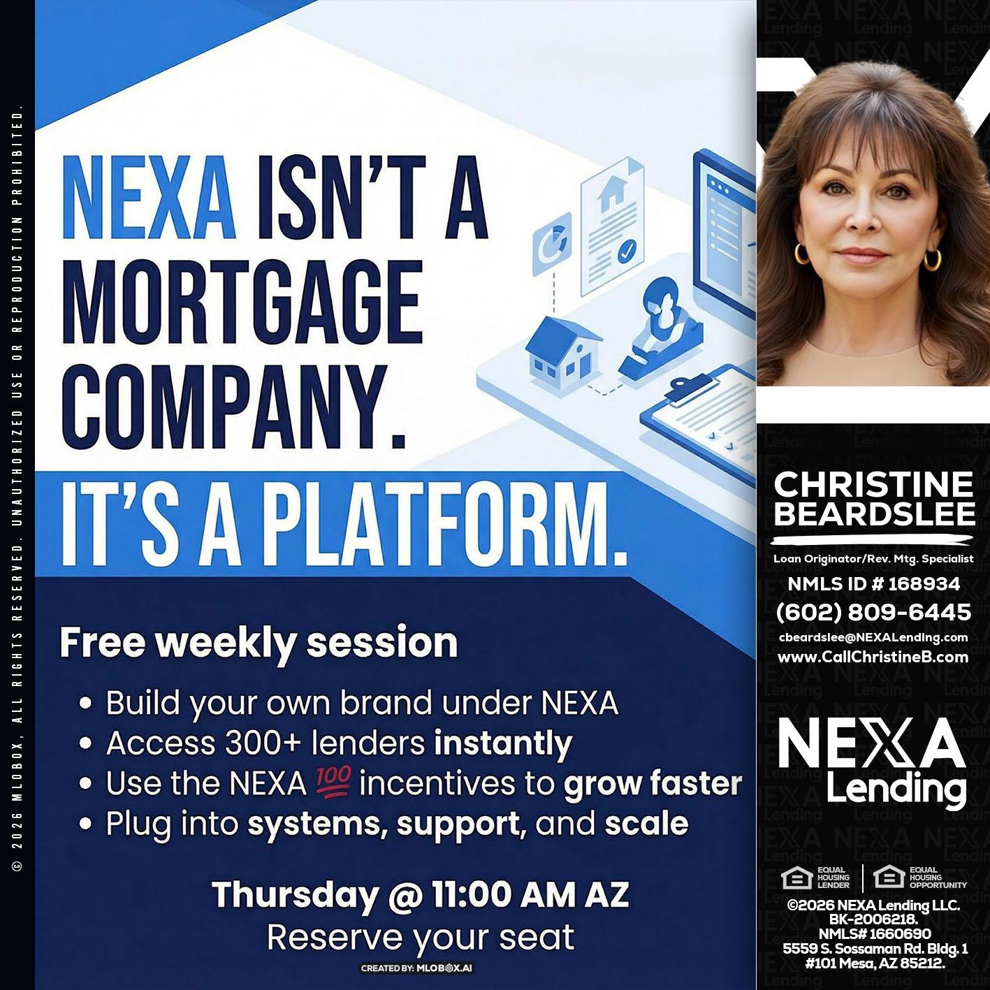 NEXA ISNT - Christine Beardslee -MLO/Executive Partner/National Recruiter/Faster/Easier/Better Rates