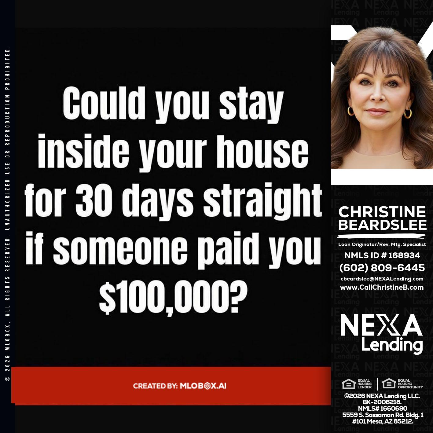 COULD YOU STAY - Christine Beardslee -MLO/Executive Partner/National Recruiter/Faster/Easier/Better Rates