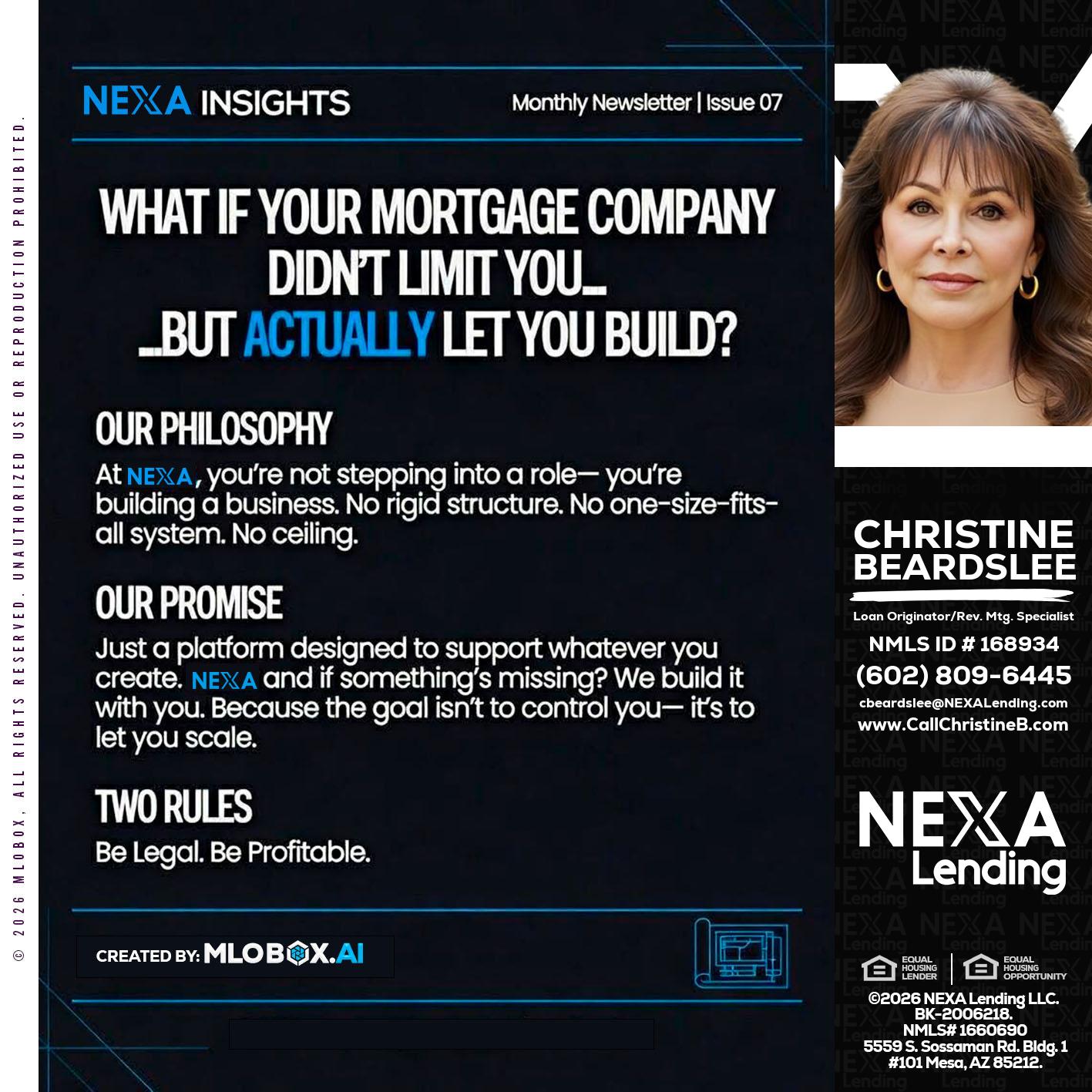 NEXA INSIGHTS - Christine Beardslee -MLO/Executive Partner/National Recruiter/Faster/Easier/Better Rates