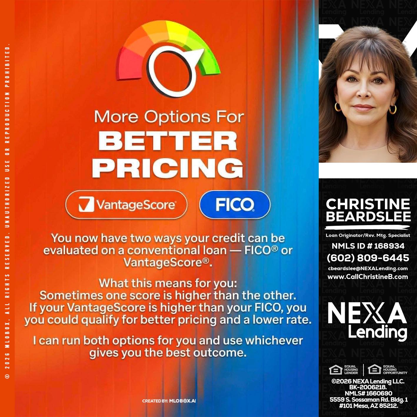 BETTER PRICING - Christine Beardslee -MLO/Executive Partner/National Recruiter/Faster/Easier/Better Rates