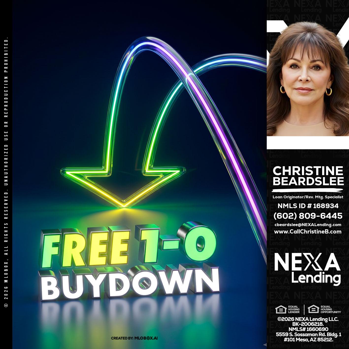 FREE 1-0 BUYDOWN - Christine Beardslee -MLO/Executive Partner/National Recruiter/Faster/Easier/Better Rates