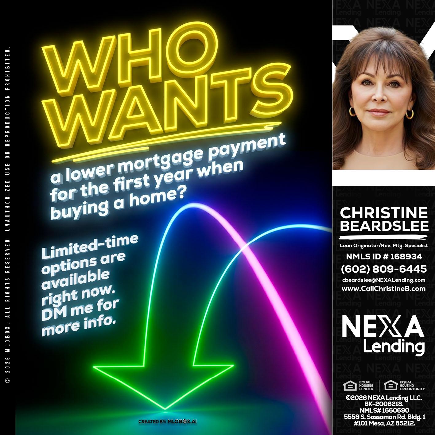 WHO WANTS - Christine Beardslee -MLO/Executive Partner/National Recruiter/Faster/Easier/Better Rates