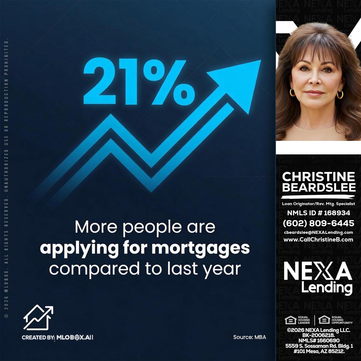 21% - Christine Beardslee -MLO/Executive Partner/National Recruiter/Faster/Easier/Better Rates