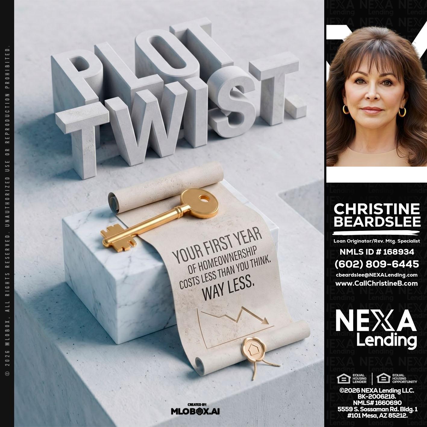 PLOT TWIST - Christine Beardslee -MLO/Executive Partner/National Recruiter/Faster/Easier/Better Rates