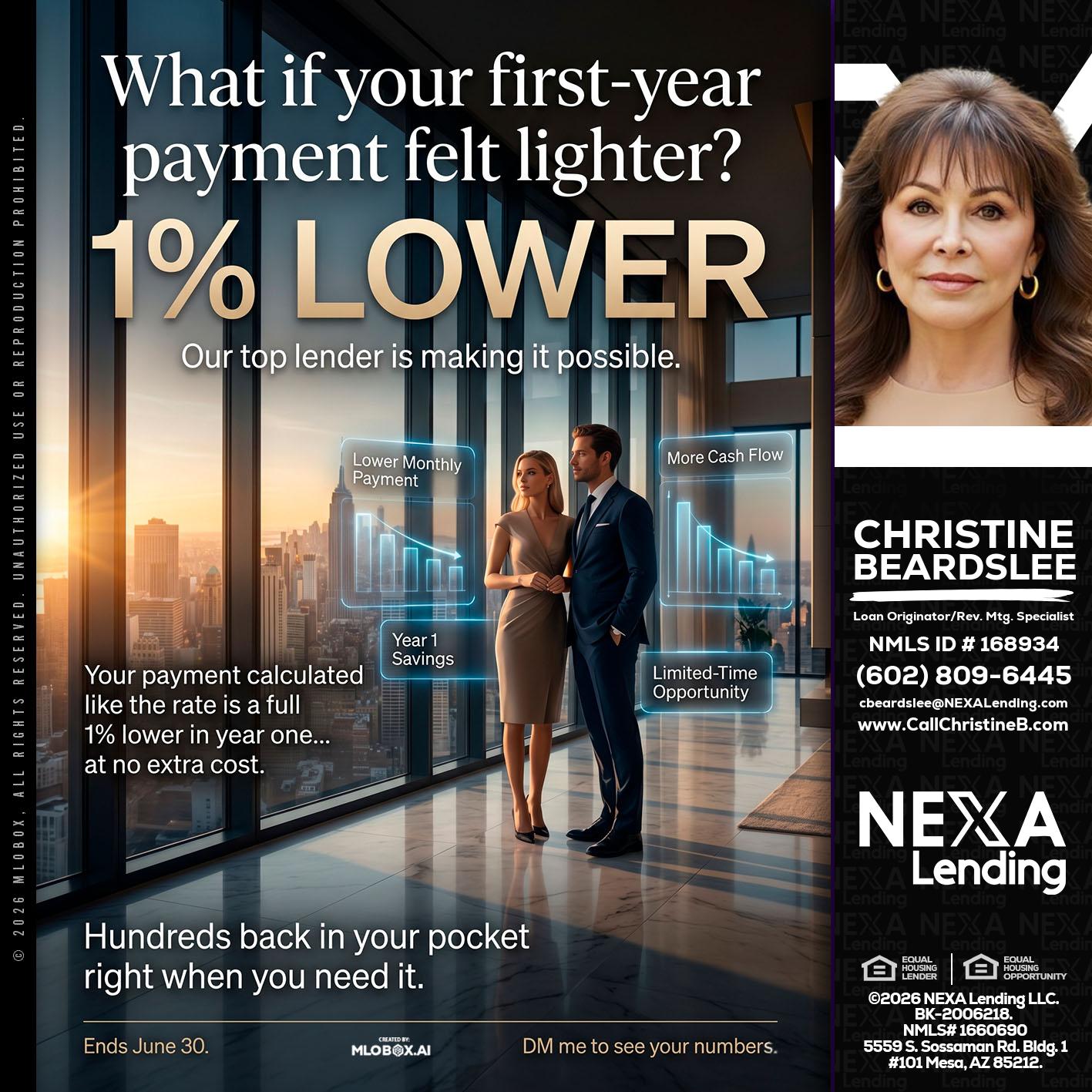 1% LOWER - Christine Beardslee -MLO/Executive Partner/National Recruiter/Faster/Easier/Better Rates