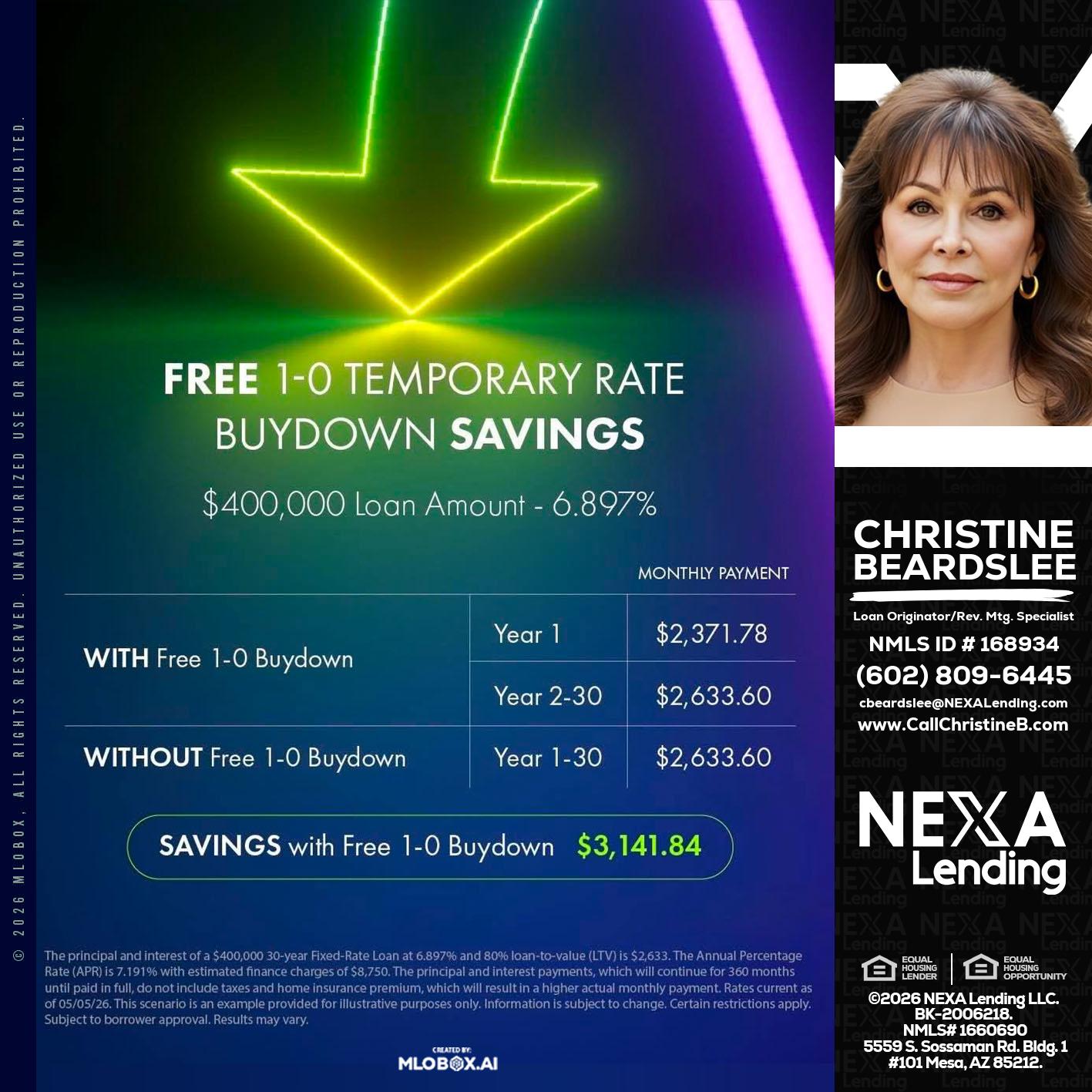BUYDOWN - Christine Beardslee -MLO/Executive Partner/National Recruiter/Faster/Easier/Better Rates