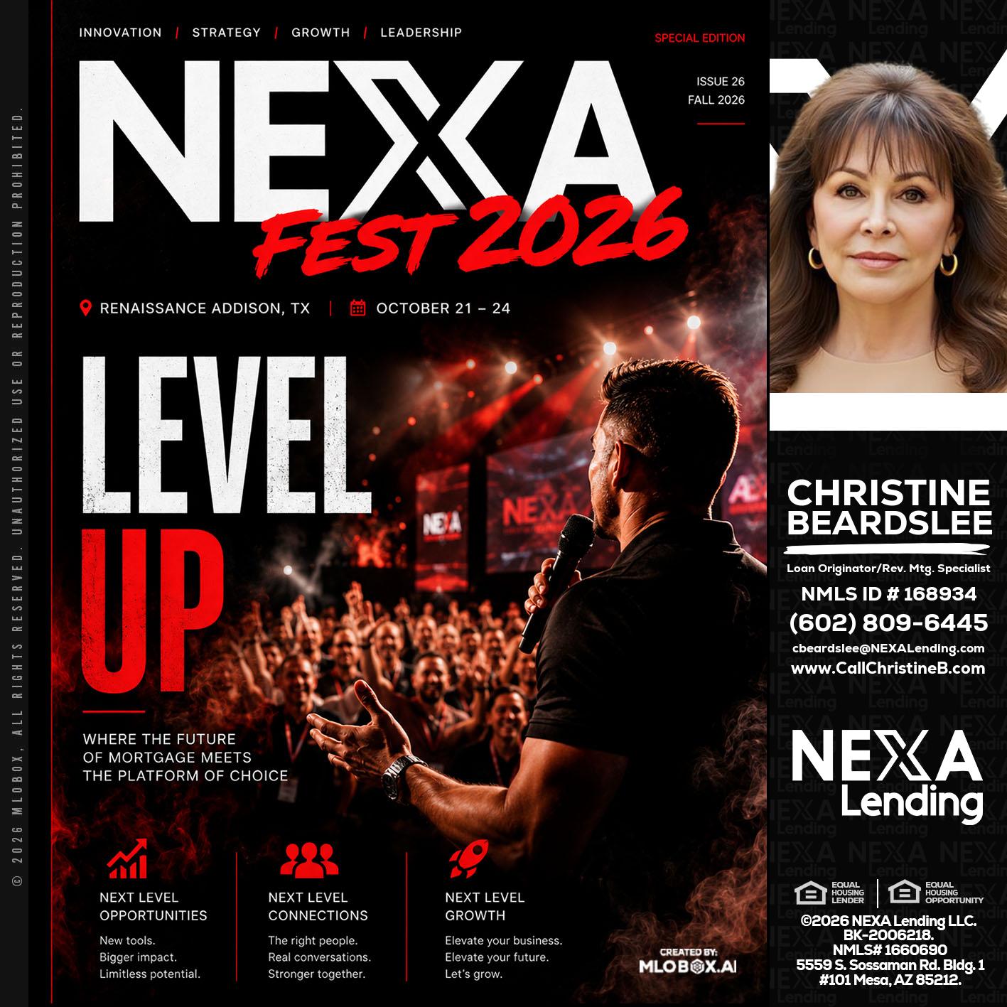 NEXA FEST 2026 - Christine Beardslee -MLO/Executive Partner/National Recruiter/Faster/Easier/Better Rates