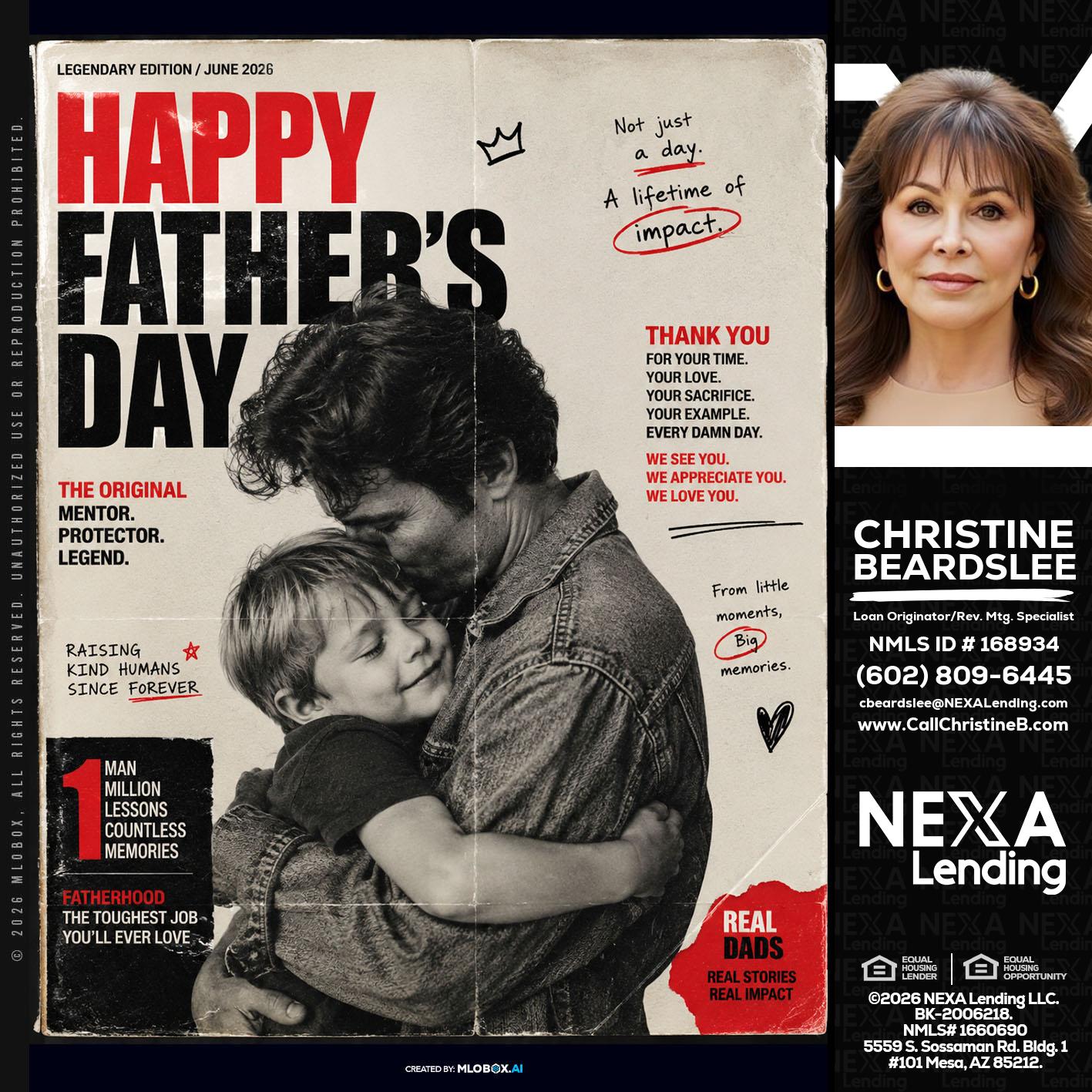 HAPPY FATHERS DAY - Christine Beardslee -MLO/Executive Partner/National Recruiter/Faster/Easier/Better Rates