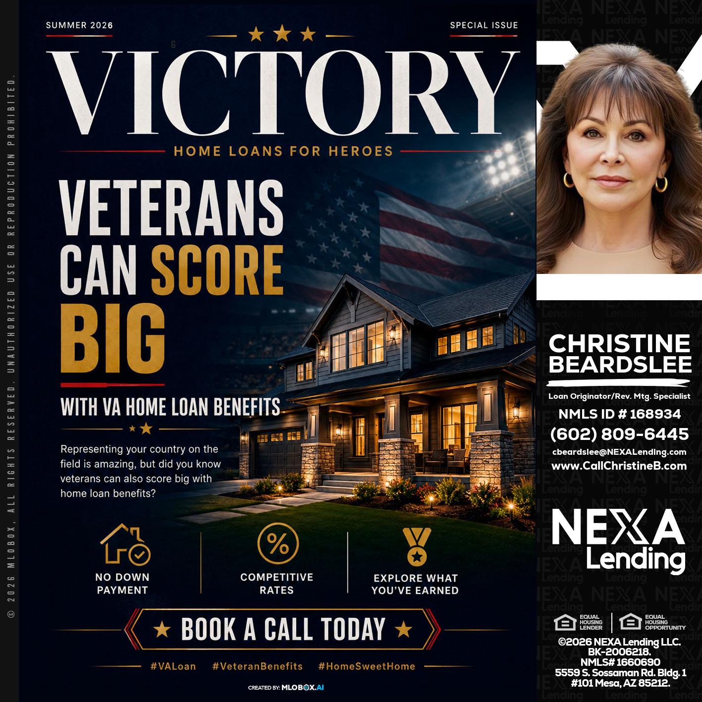 VICTORY - Christine Beardslee -MLO/Executive Partner/National Recruiter/Faster/Easier/Better Rates