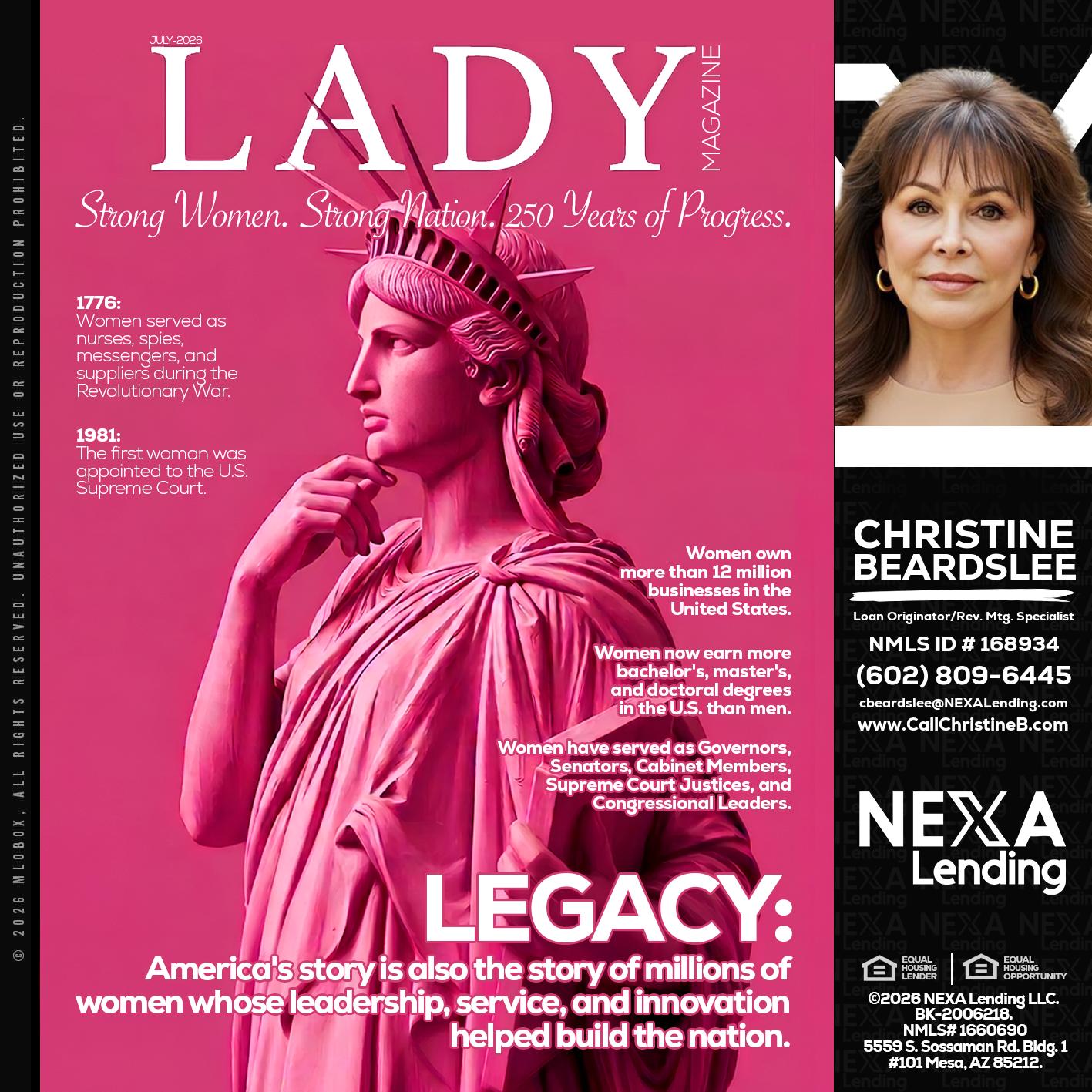 LADY LIBERTY! - Christine Beardslee -MLO/Executive Partner/National Recruiter/Faster/Easier/Better Rates