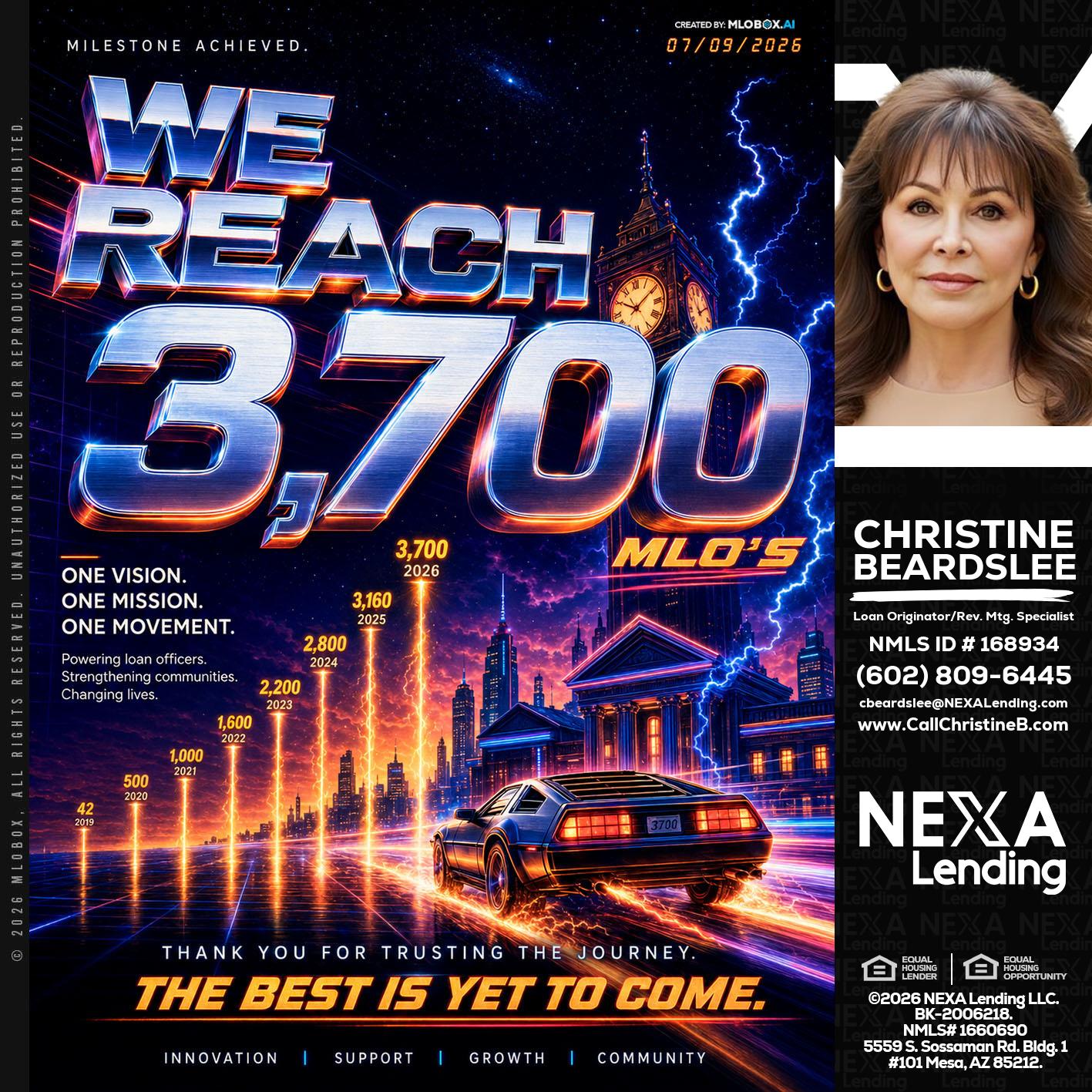 3700 MLOs - Christine Beardslee -MLO/Executive Partner/National Recruiter/Faster/Easier/Better Rates