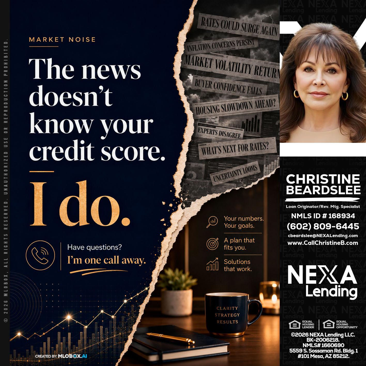 MARKET NOISE - Christine Beardslee -MLO/Executive Partner/National Recruiter/Faster/Easier/Better Rates
