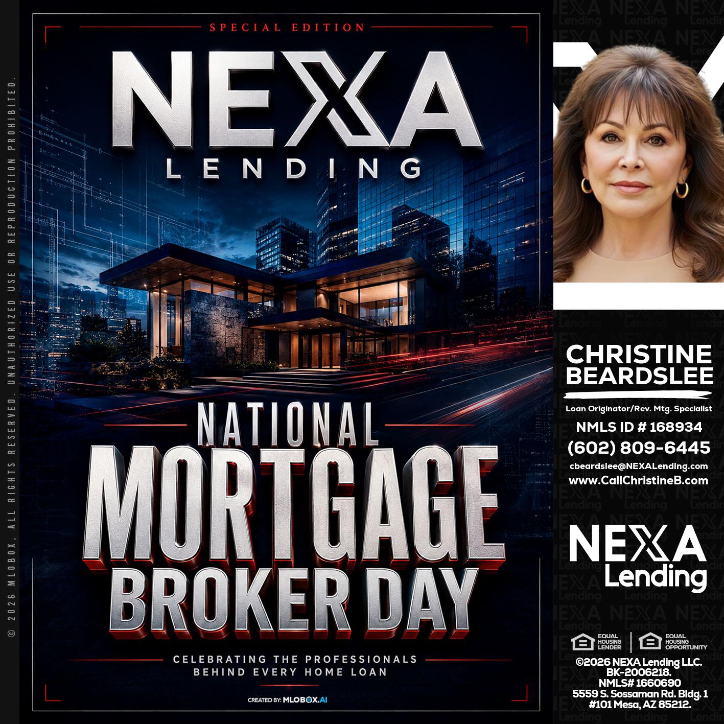 NATIONAL MORTGAGE BROKER DAY - Christine Beardslee -MLO/Executive Partner/National Recruiter/Faster/Easier/Better Rates