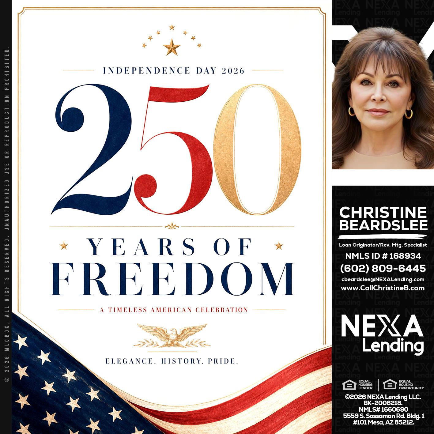 250 YEARS - Christine Beardslee -MLO/Executive Partner/National Recruiter/Faster/Easier/Better Rates